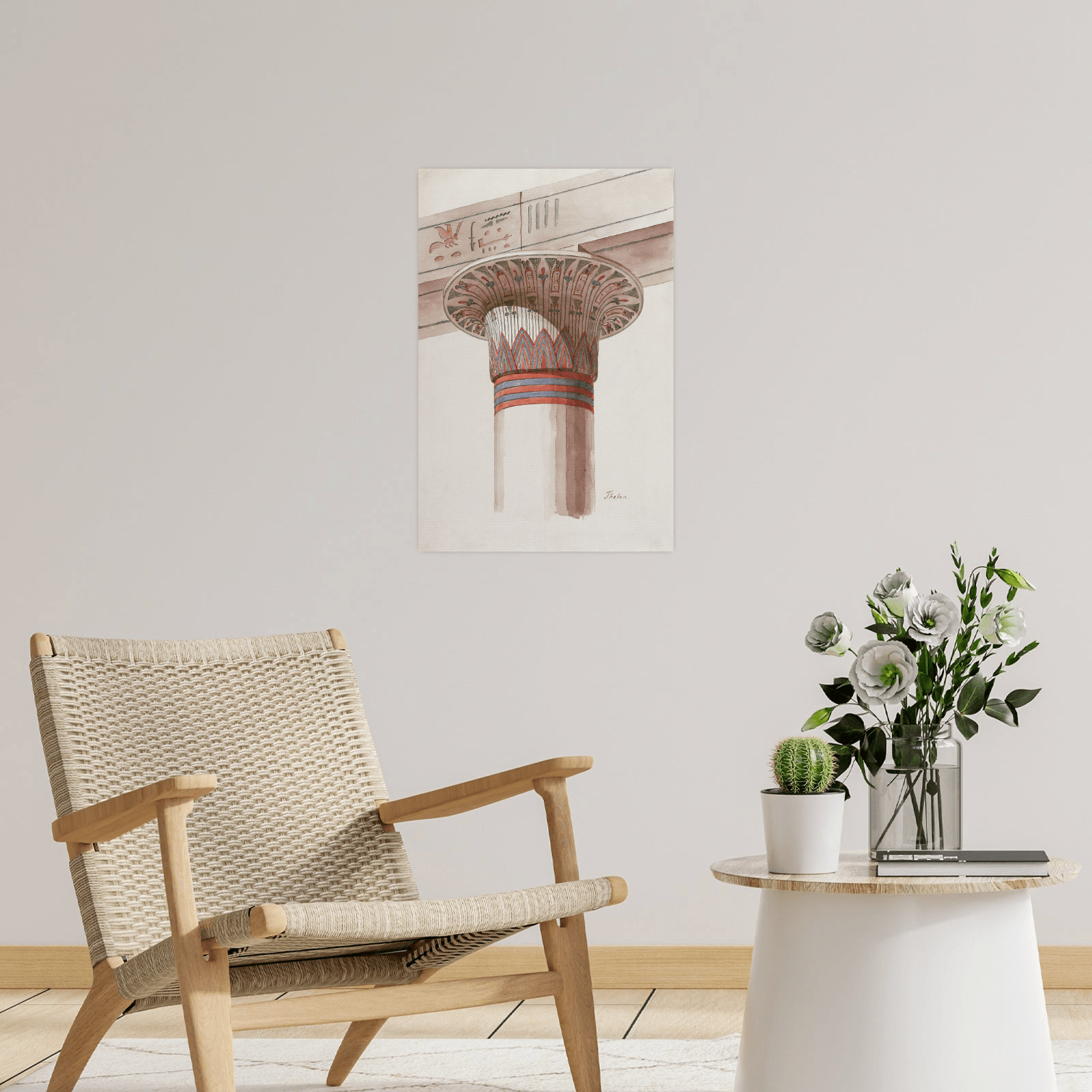 A Capital From Thebes, Friedrich Maximilian Hessemer - ArtDeco Canvas