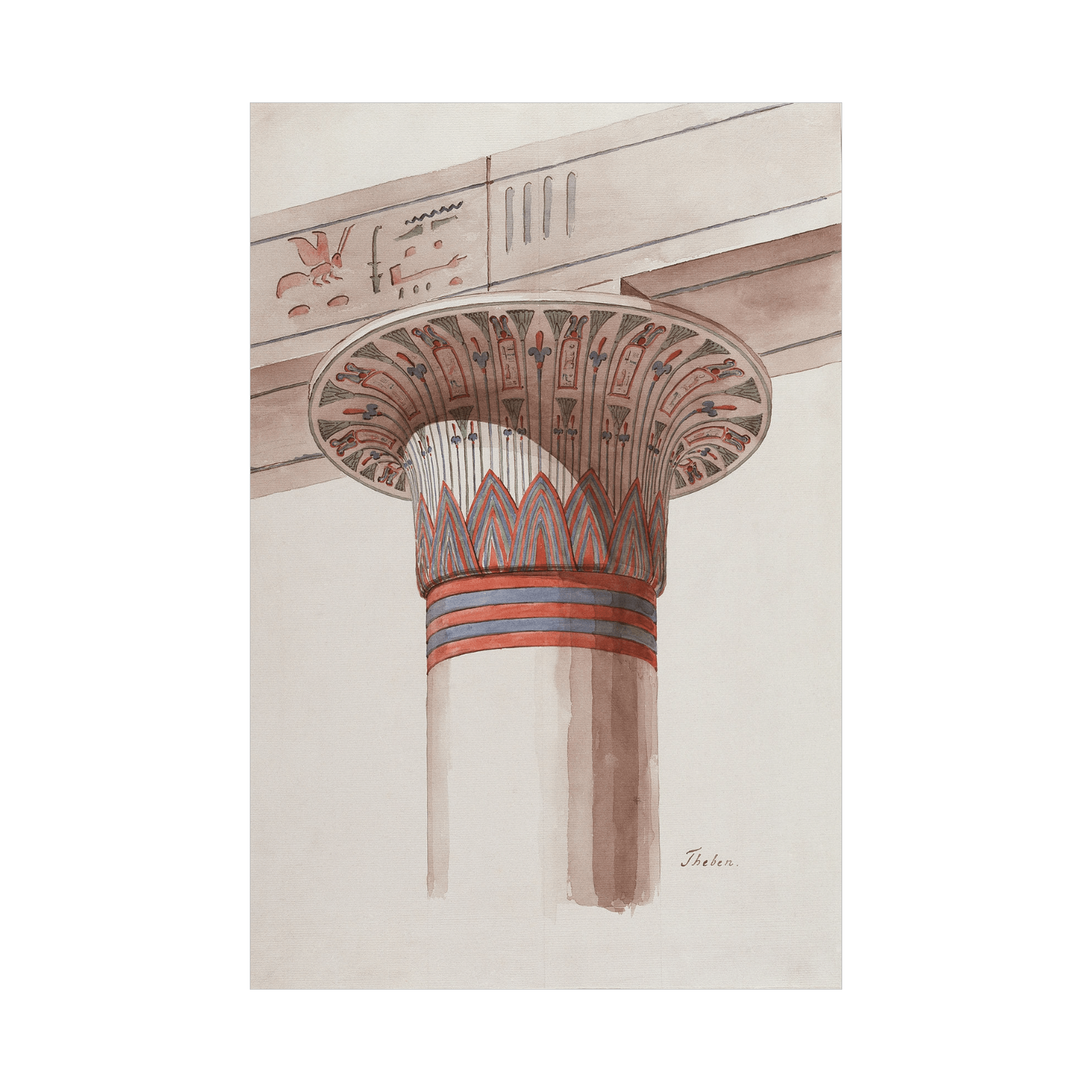 A Capital From Thebes, Friedrich Maximilian Hessemer - ArtDeco Canvas