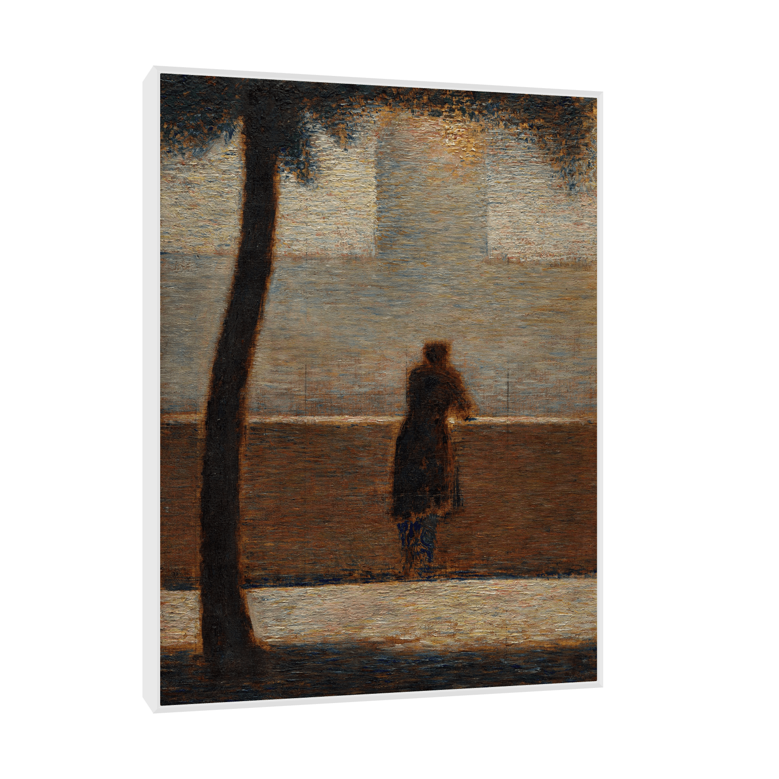 A Man Leaning on a Parapet, Georges Seurat - ArtDeco Canvas