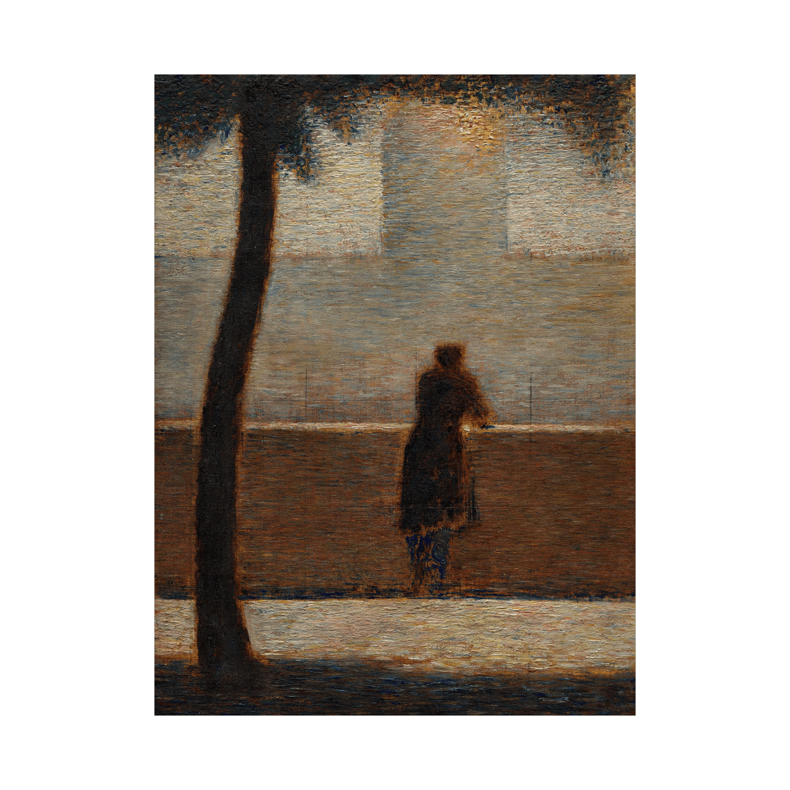 A Man Leaning on a Parapet, Georges Seurat - ArtDeco Canvas