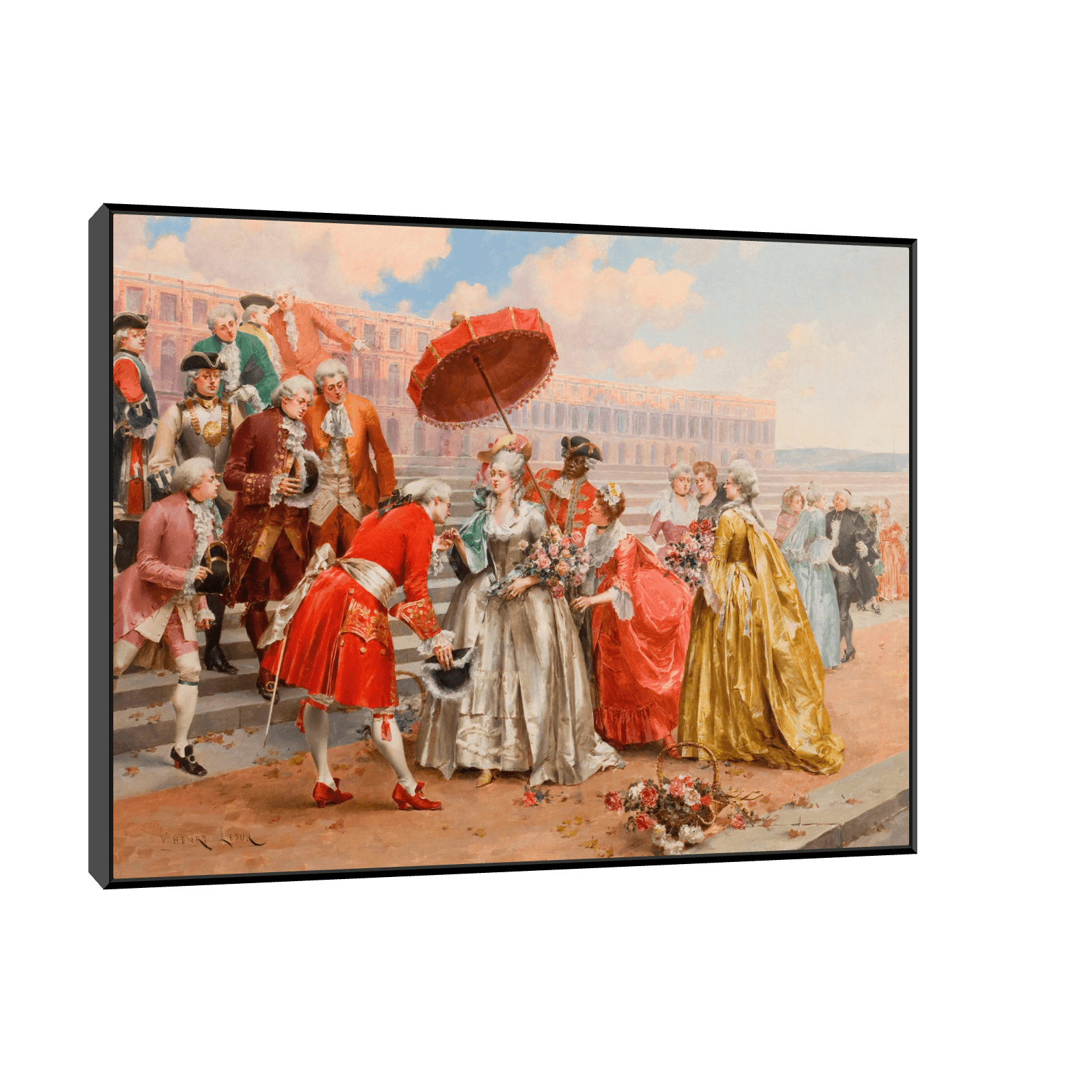 A Prominent Gathering, Henri Victor Lesur - ArtDeco Canvas
