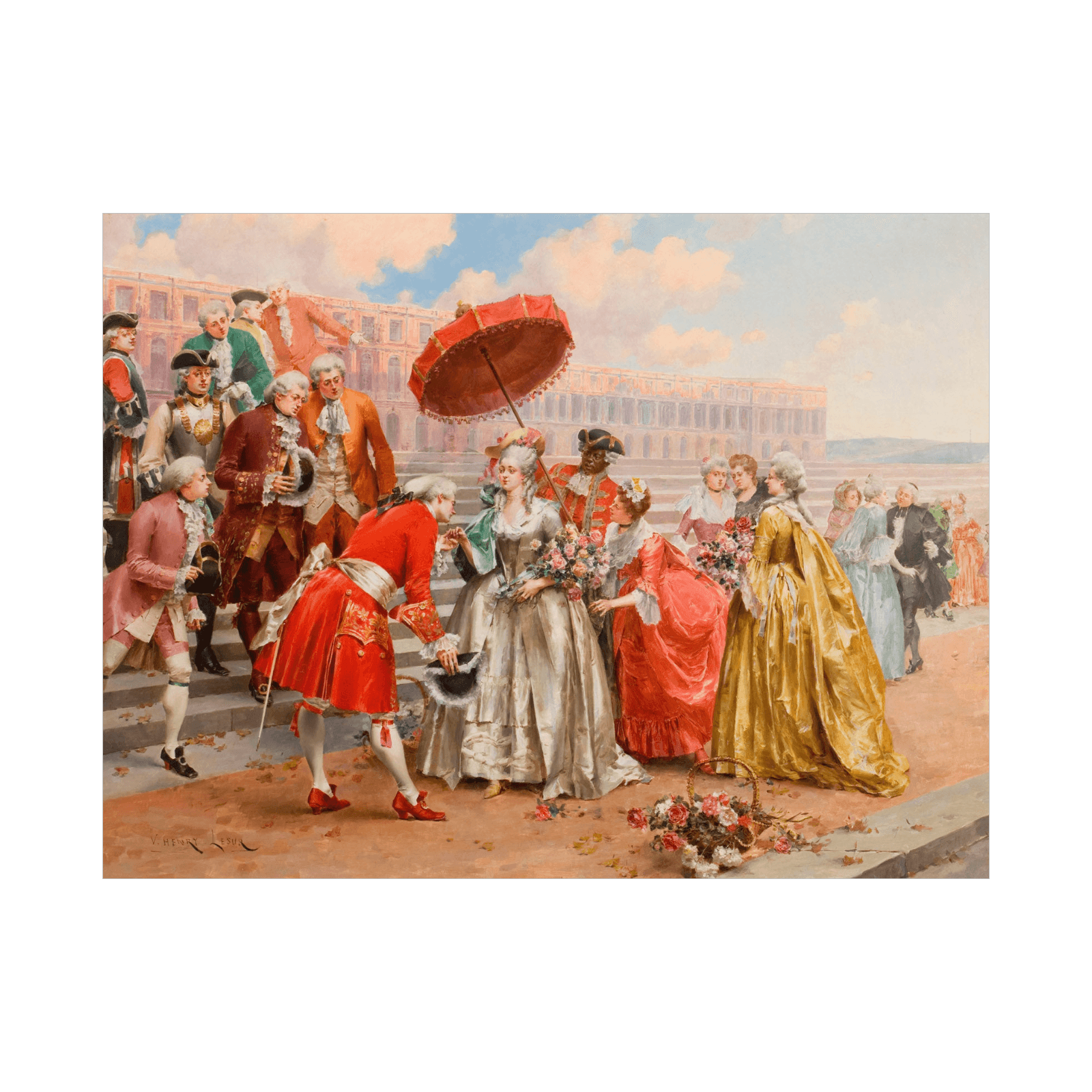 A Prominent Gathering, Henri Victor Lesur - ArtDeco Canvas