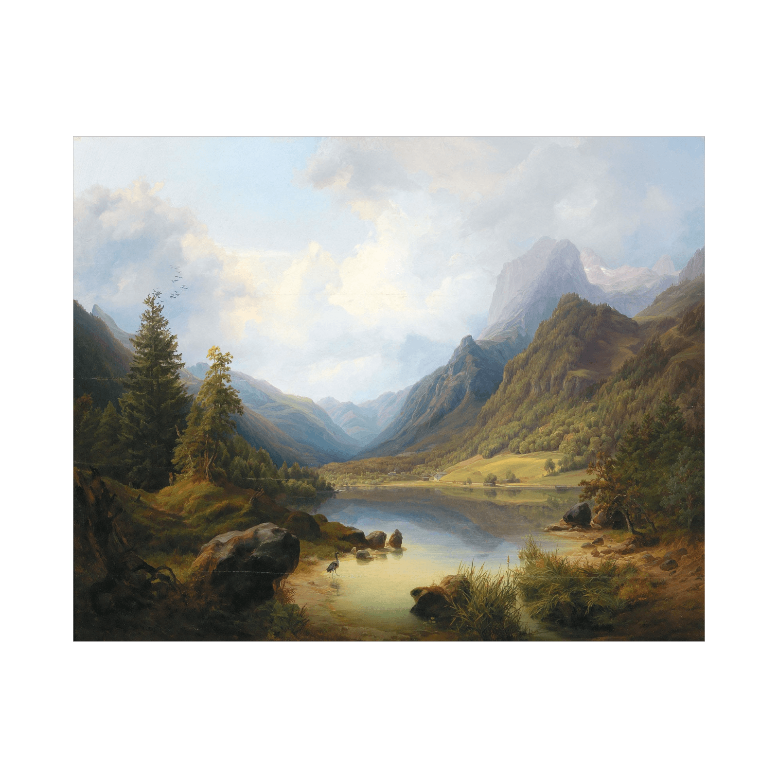 A View Of Hintersee With Reiteralm, Anton Schiffer - ArtDeco Canvas