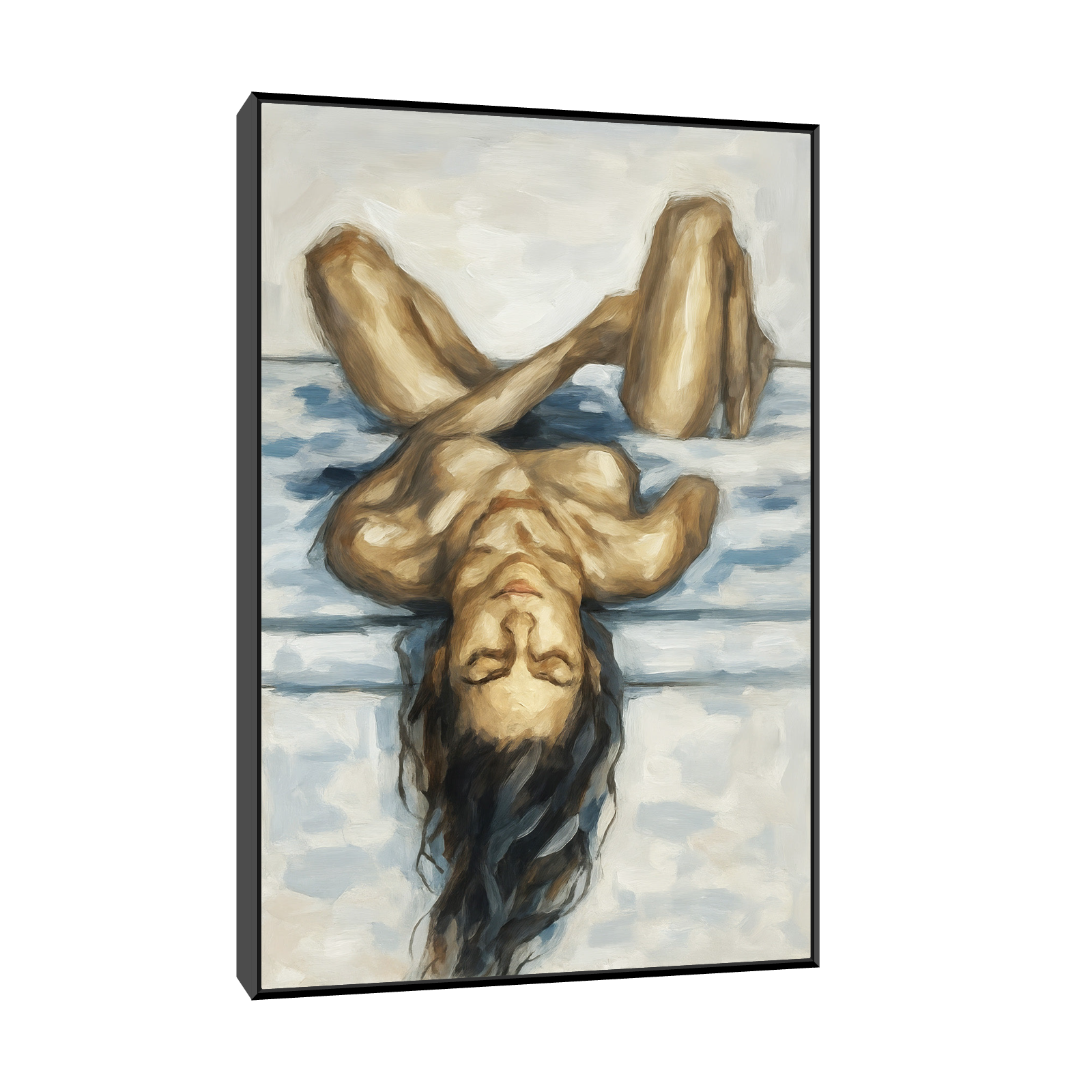 Abstract Nude Woman – Contemporary Oil Painting