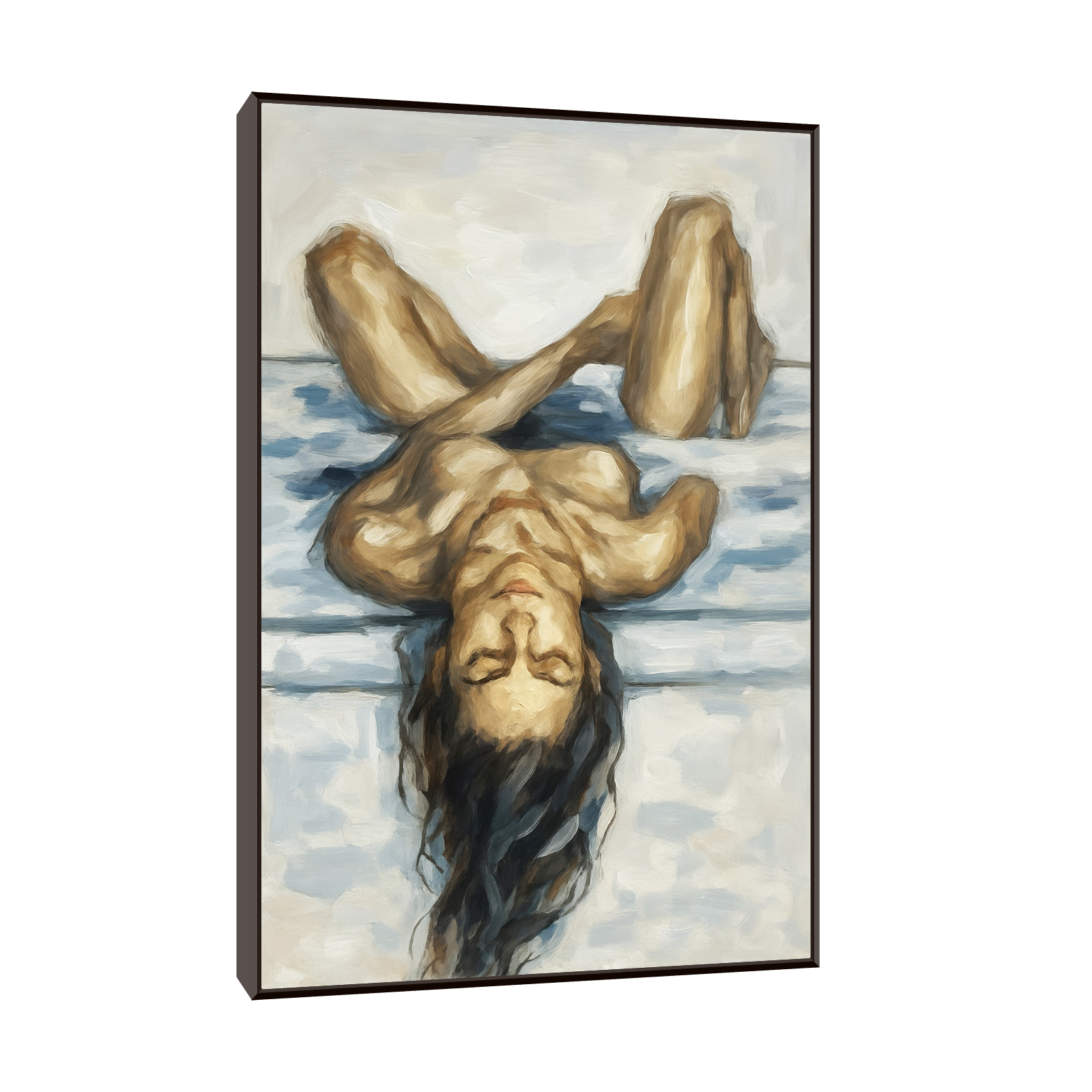 Abstract Nude Woman – Contemporary Oil Painting