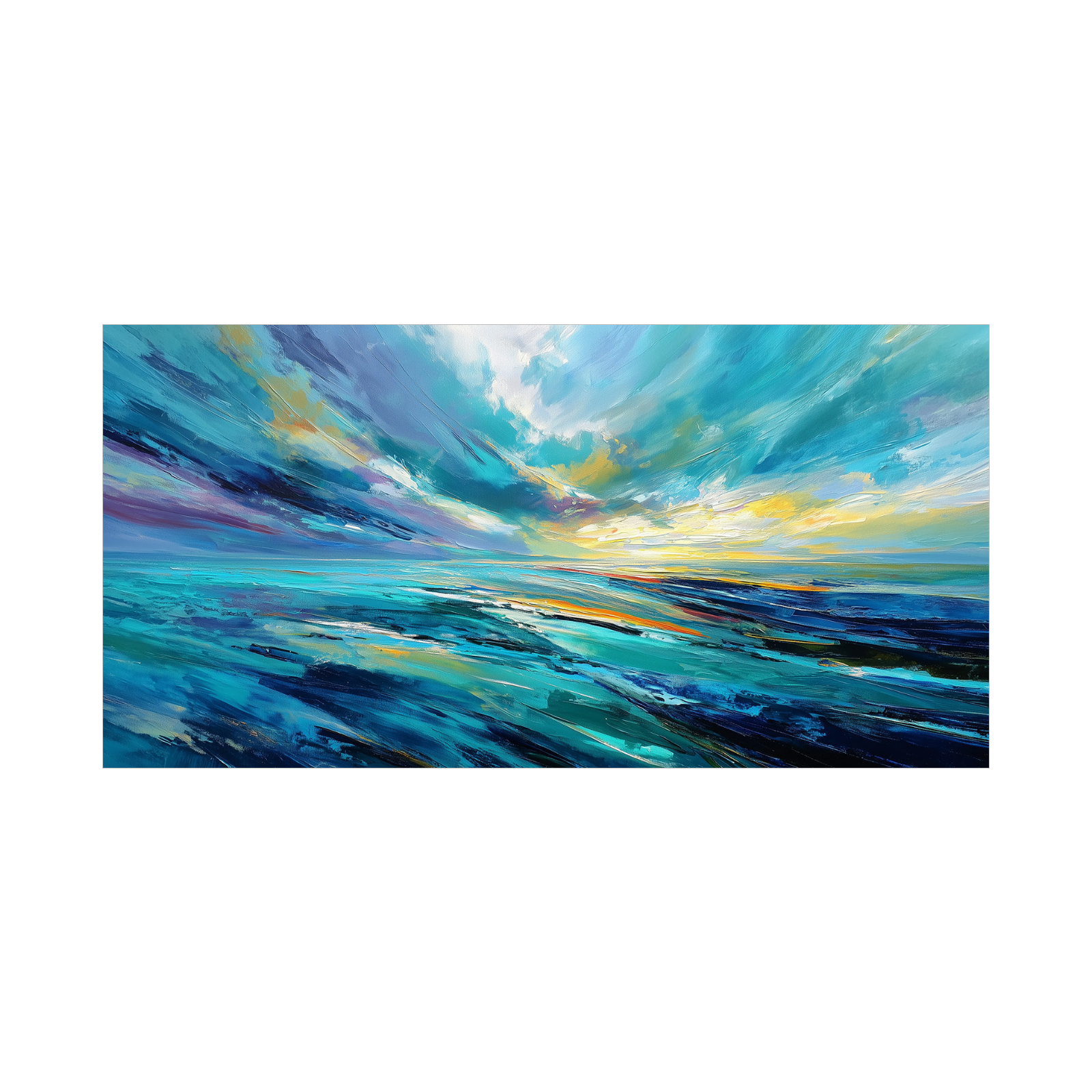 Abstract Ocean Landscape – Expressive Sky and Sea