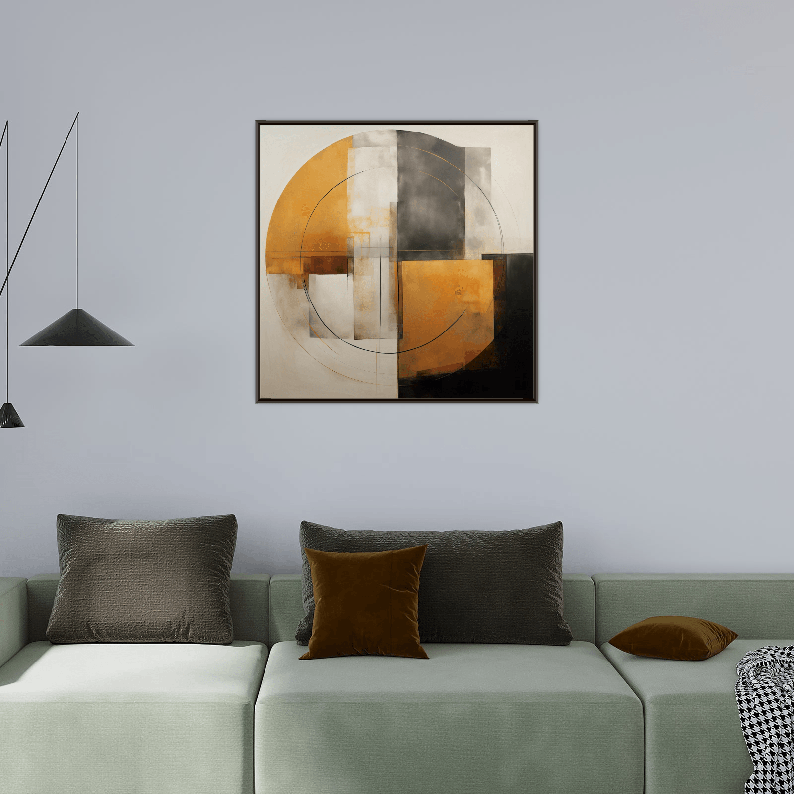 Abstract circle in Da Vinci style - ArtDeco Canvas