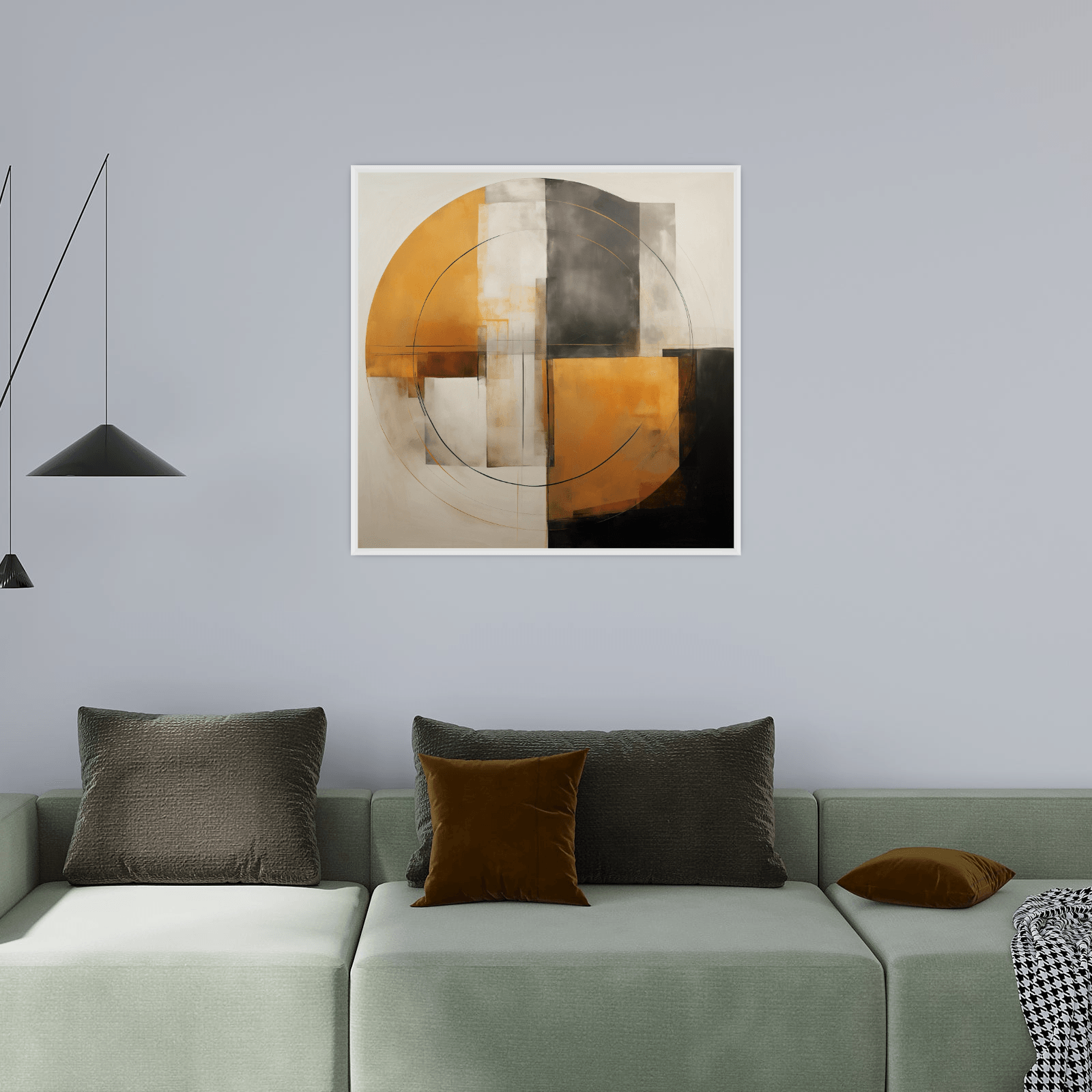 Abstract circle in Da Vinci style - ArtDeco Canvas