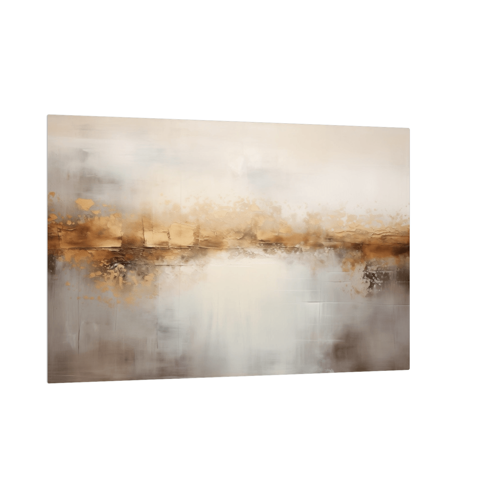 Abstract horizon with grey and brown - ArtDeco Canvas