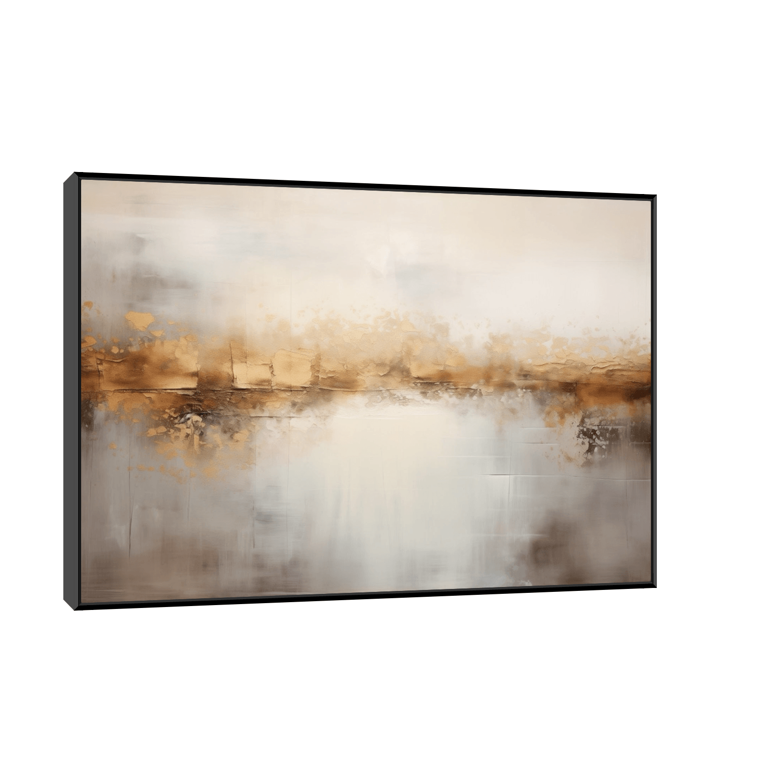 Abstract horizon with grey and brown - ArtDeco Canvas