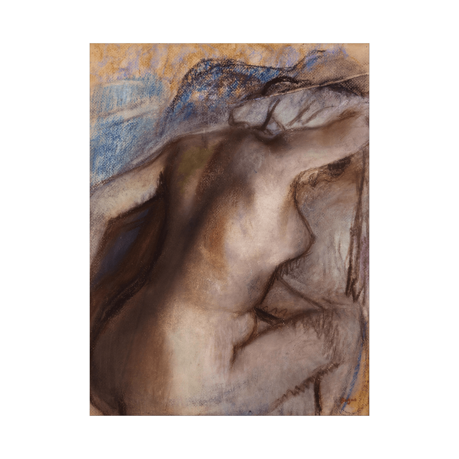After the bath, woman drying herself, Edgar Degas - ArtDeco Canvas