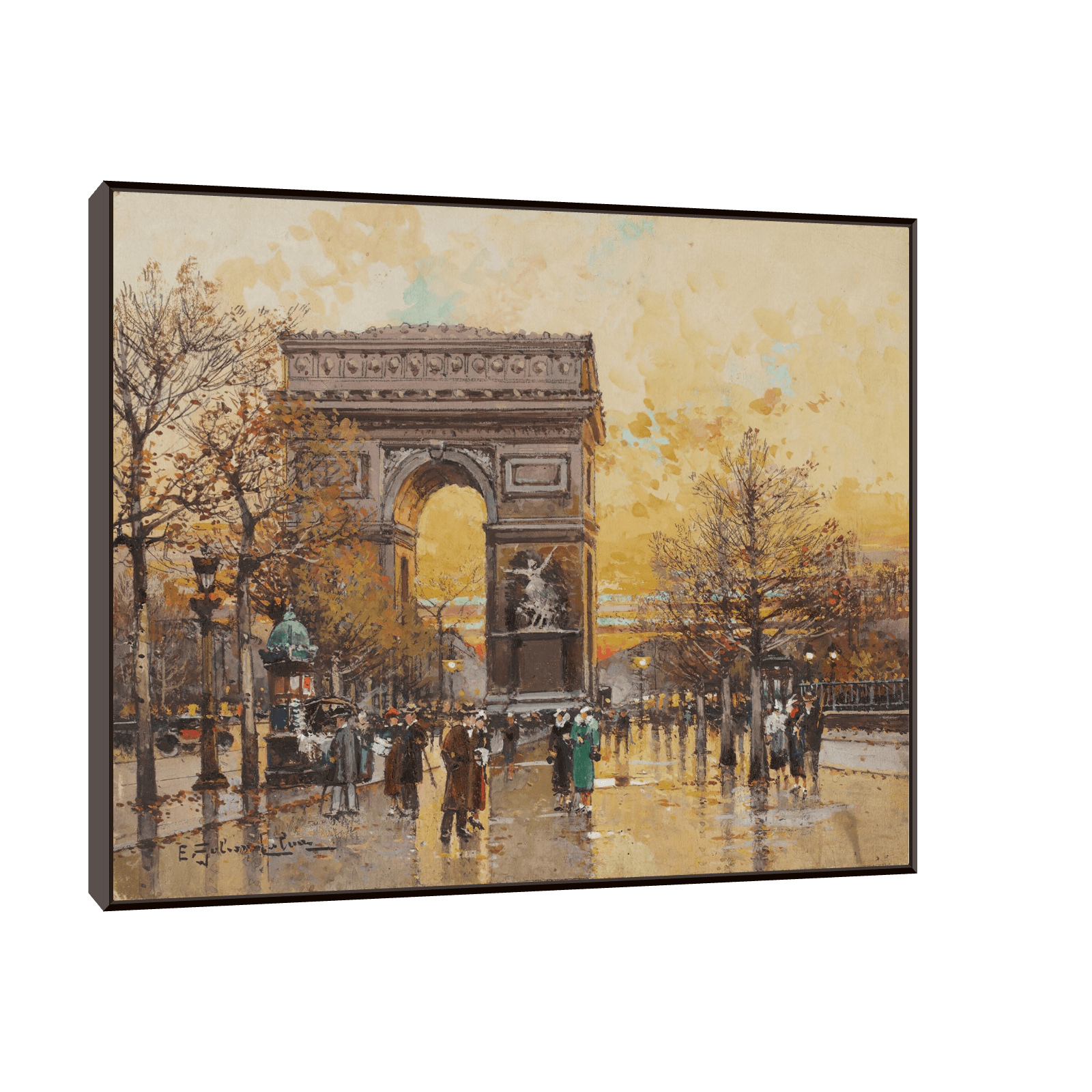 Arc de Triomphe in the Fall, Eugène Galien-Laloue - ArtDeco Canvas