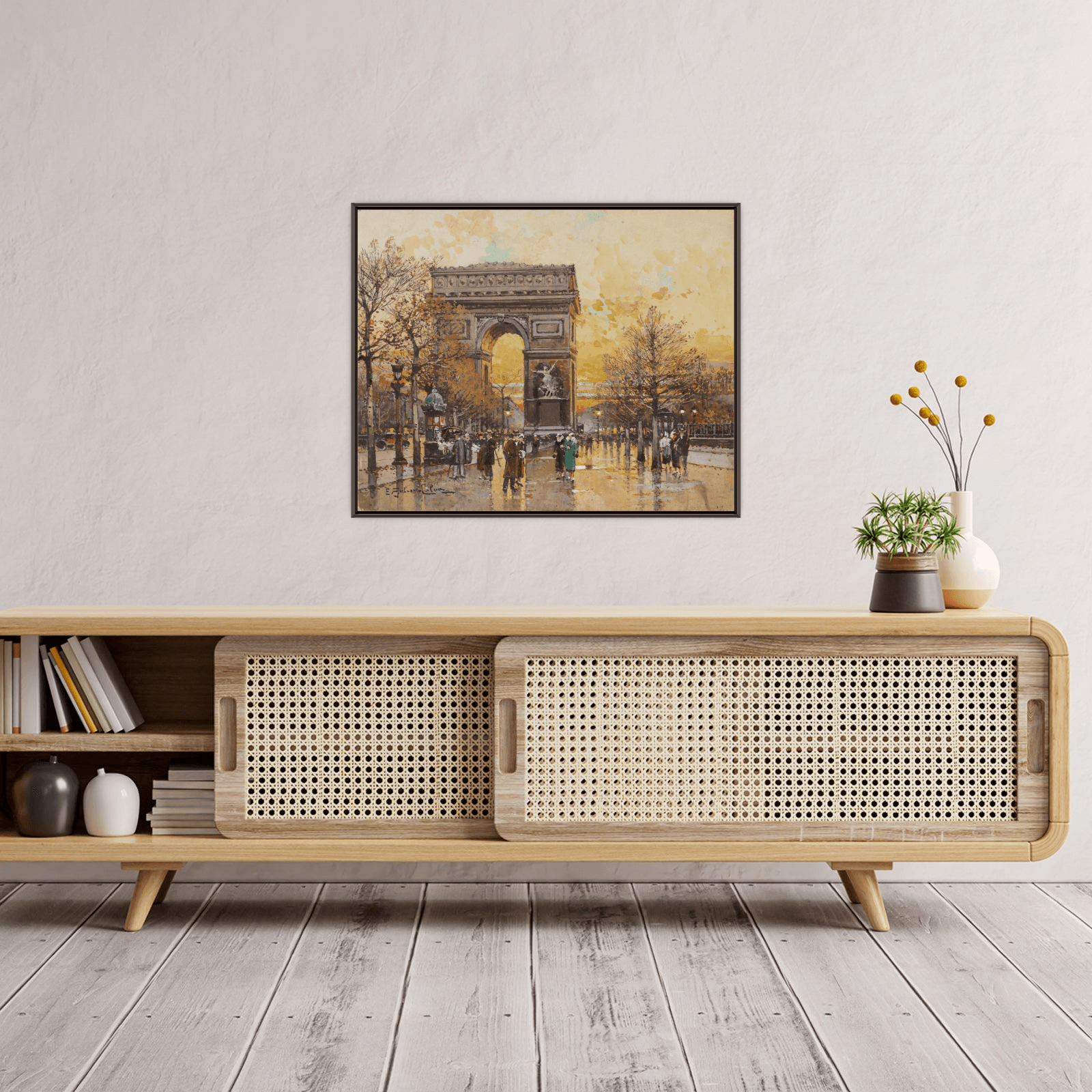 Arc de Triomphe in the Fall, Eugène Galien-Laloue - ArtDeco Canvas