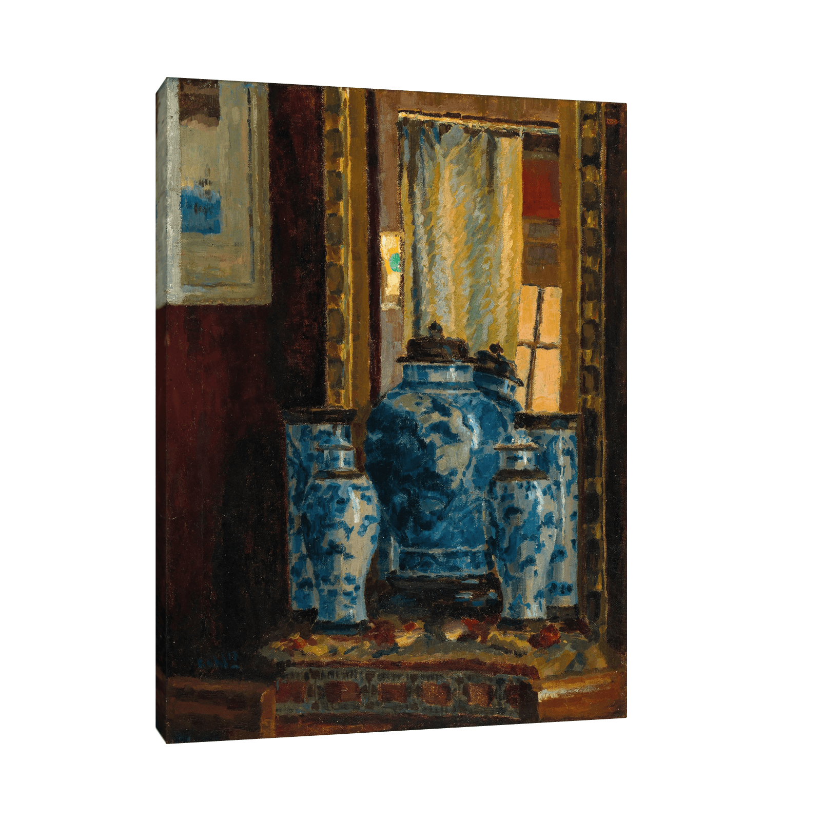 Asian Vase and a Mirror, Karl Kahl - ArtDeco Canvas