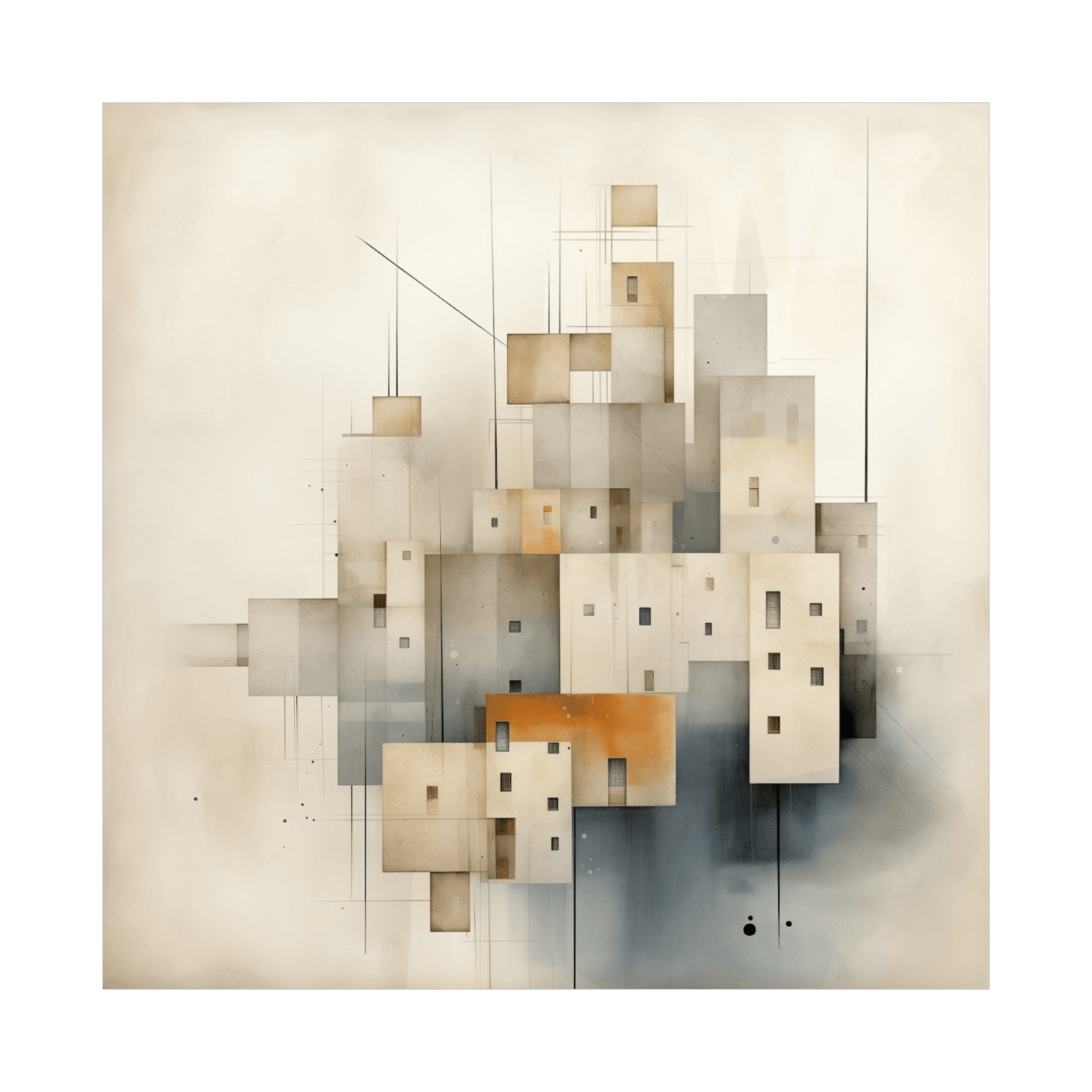 Assemble of buildings - ArtDeco Canvas