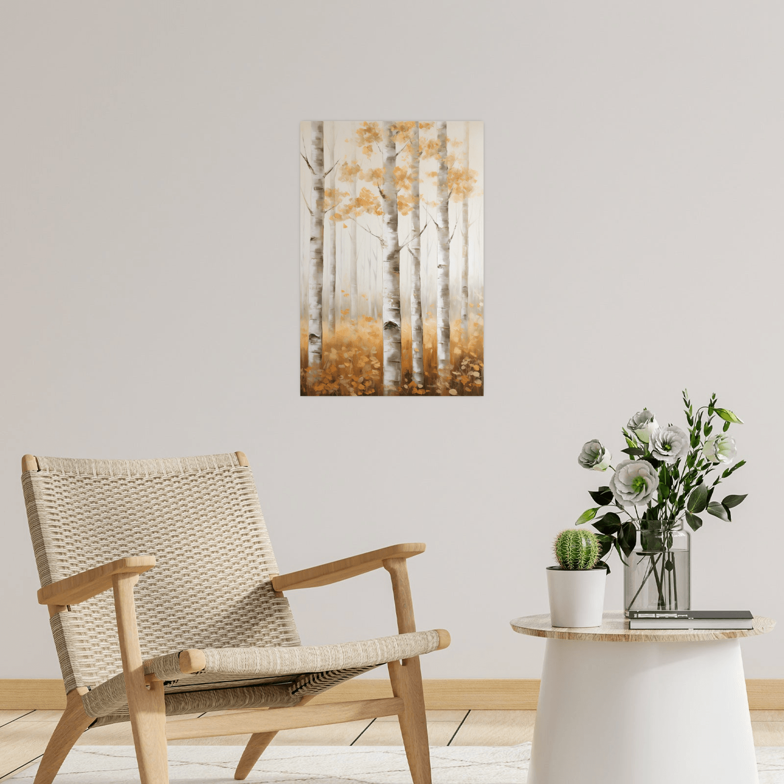 Birch forest in the autumn - ArtDeco Canvas