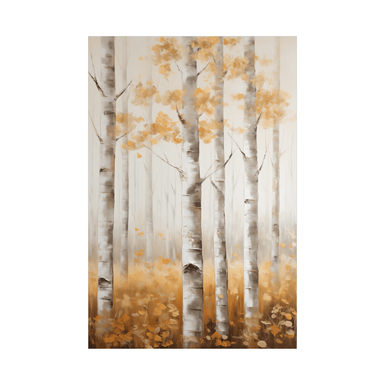 Birch forest in the autumn - ArtDeco Canvas