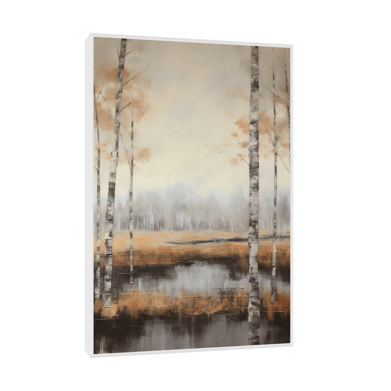 Birch forest reflection - ArtDeco Canvas