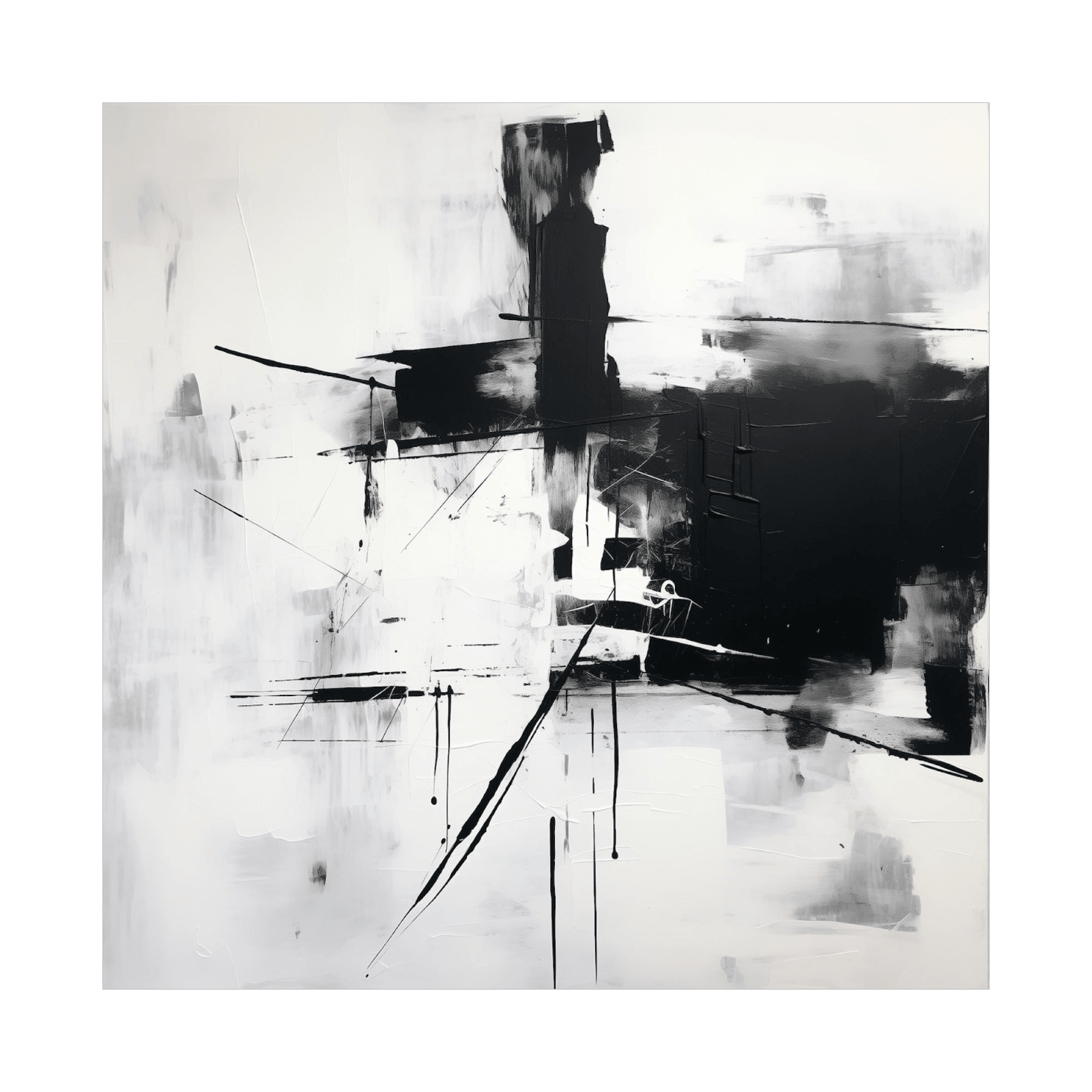 Black & White abstract - ArtDeco Canvas