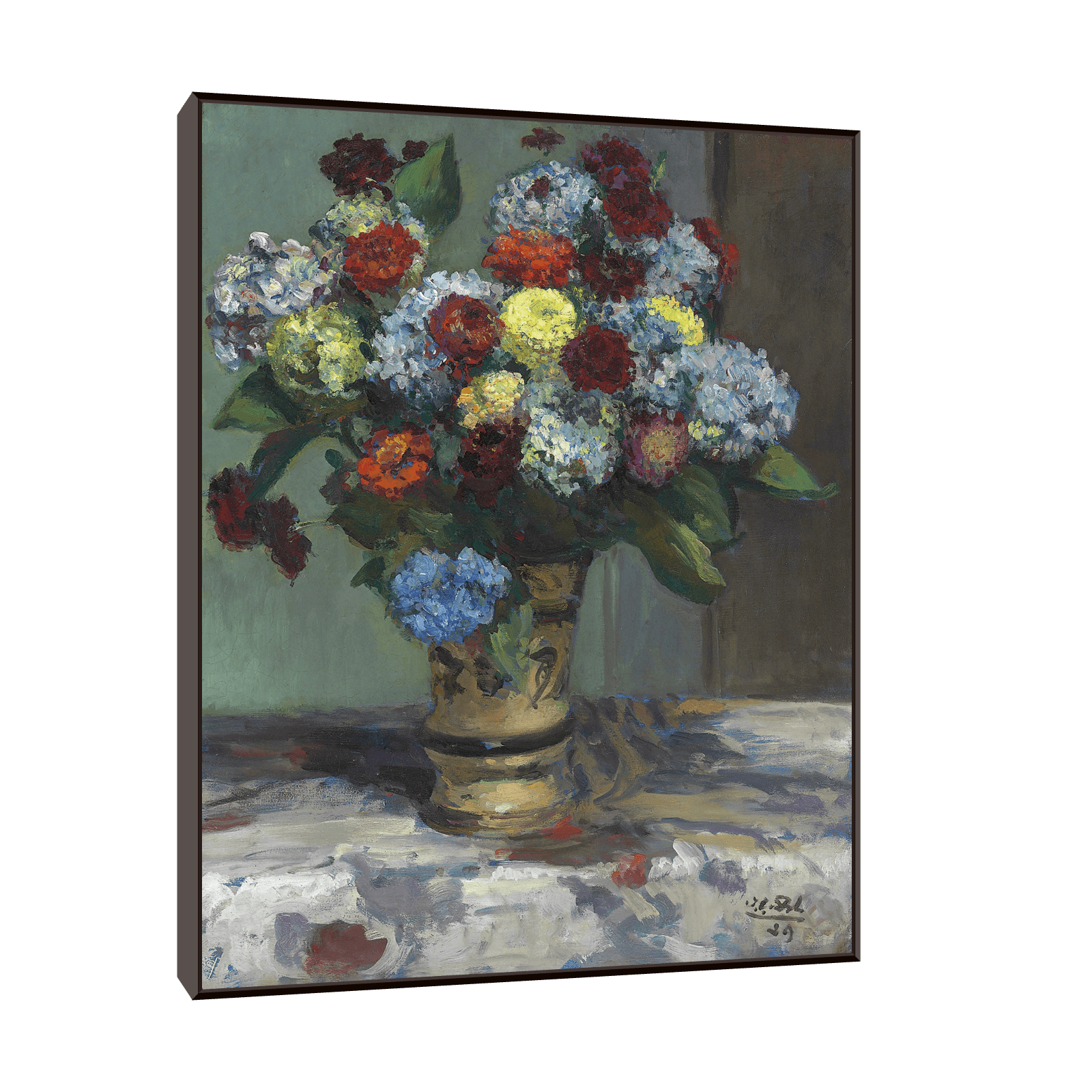 Bouquet de fleurs aux hortensias, Jacques-Émile Blanche - ArtDeco Canvas