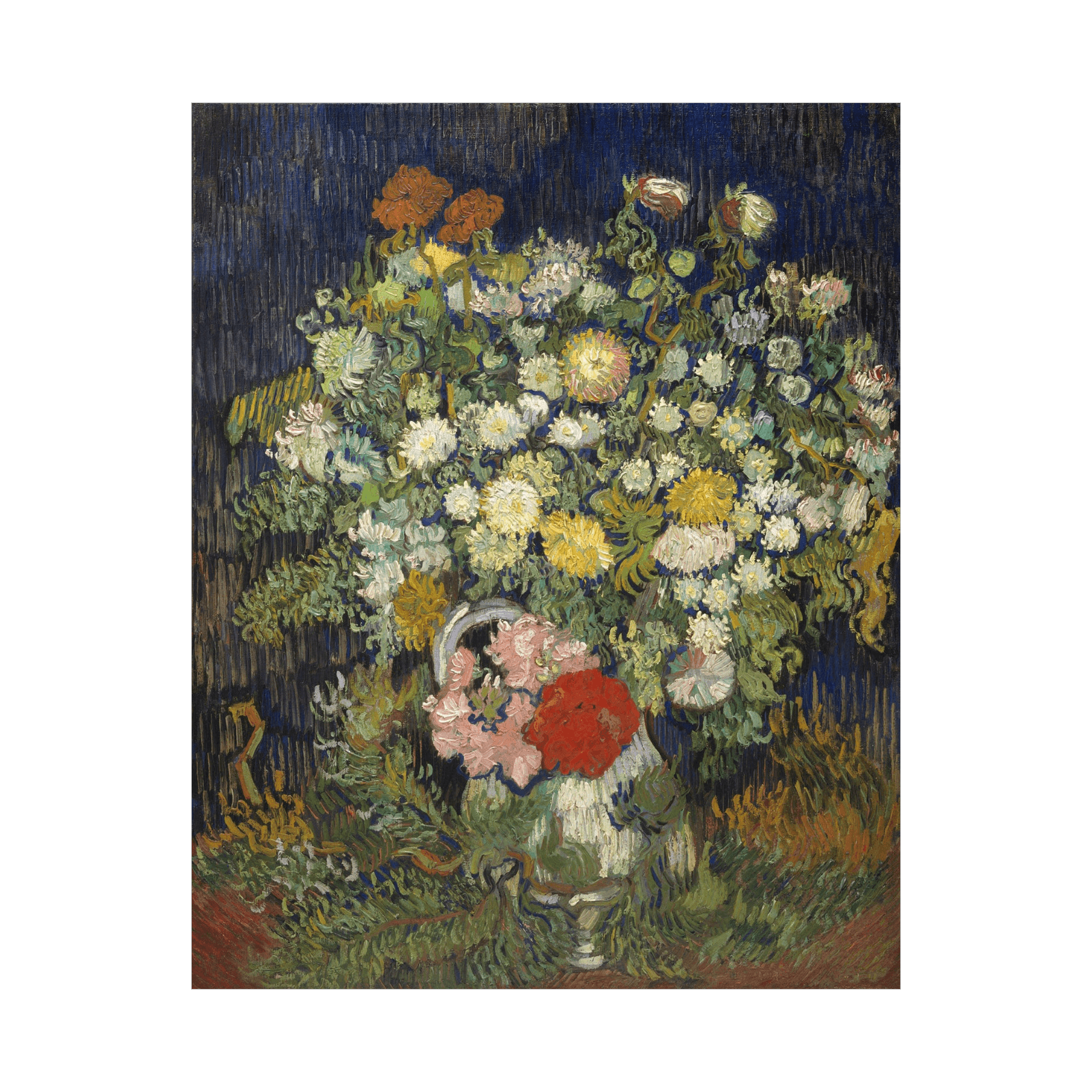 Bouquet of Flowers in a Vase, Vincent van Gogh - ArtDeco Canvas