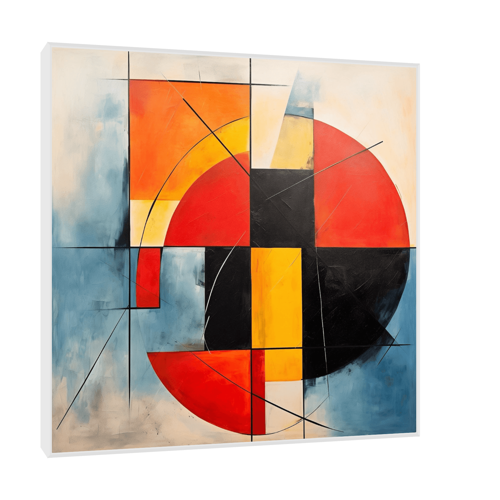 Broken circle abstract forms - ArtDeco Canvas