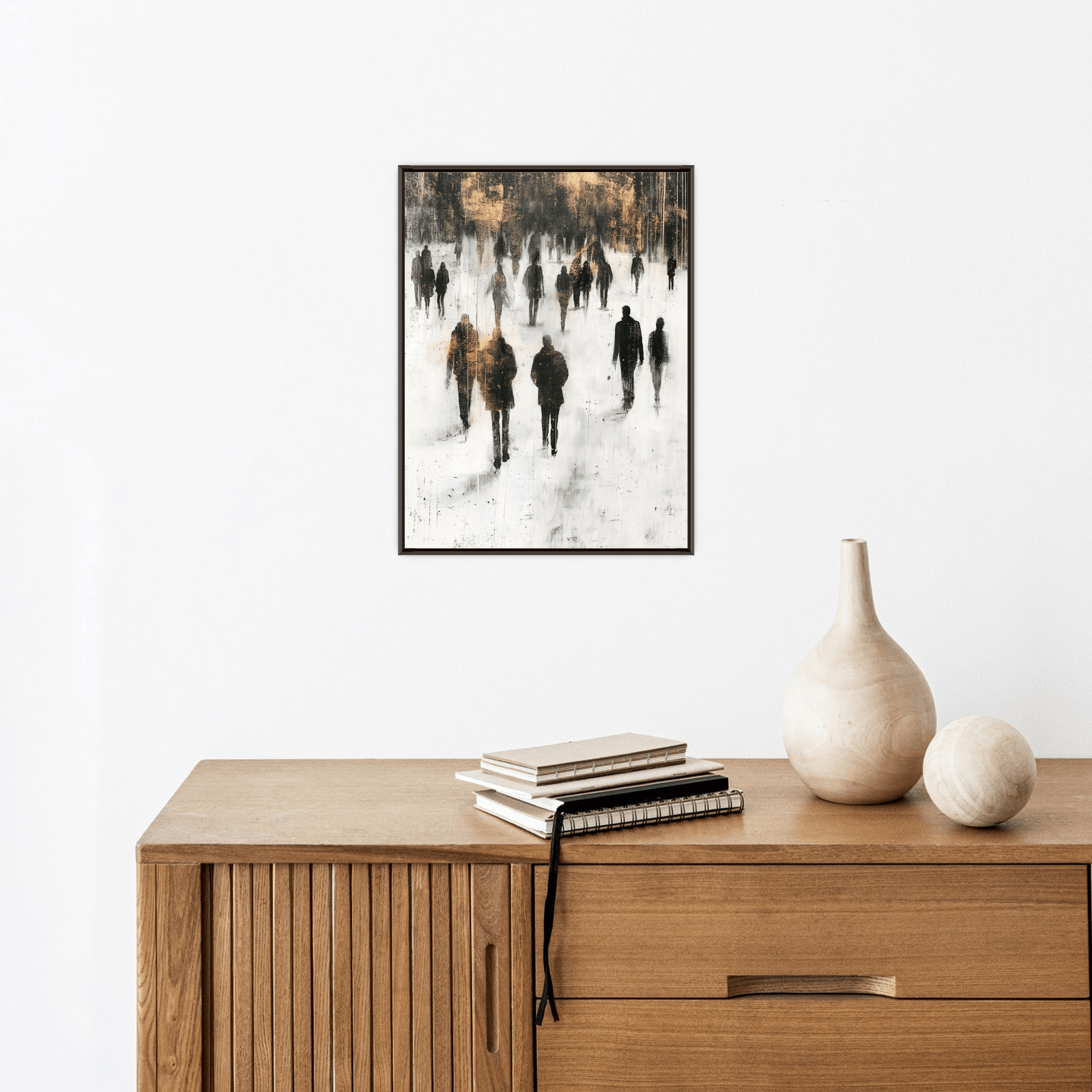 Busy winter morning - ArtDeco Canvas