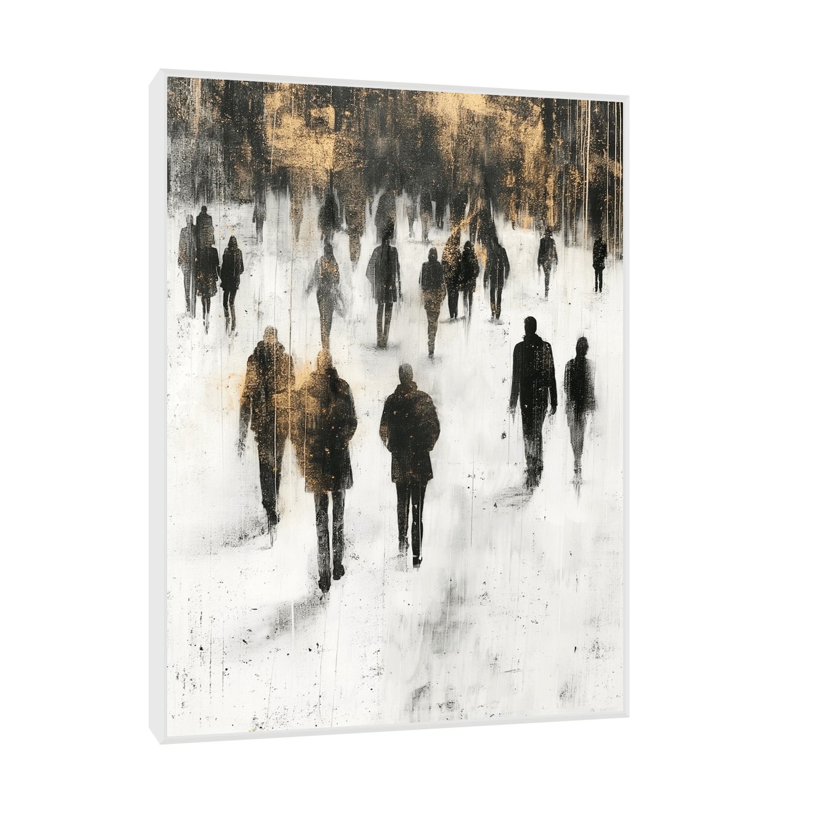 Busy winter morning - ArtDeco Canvas