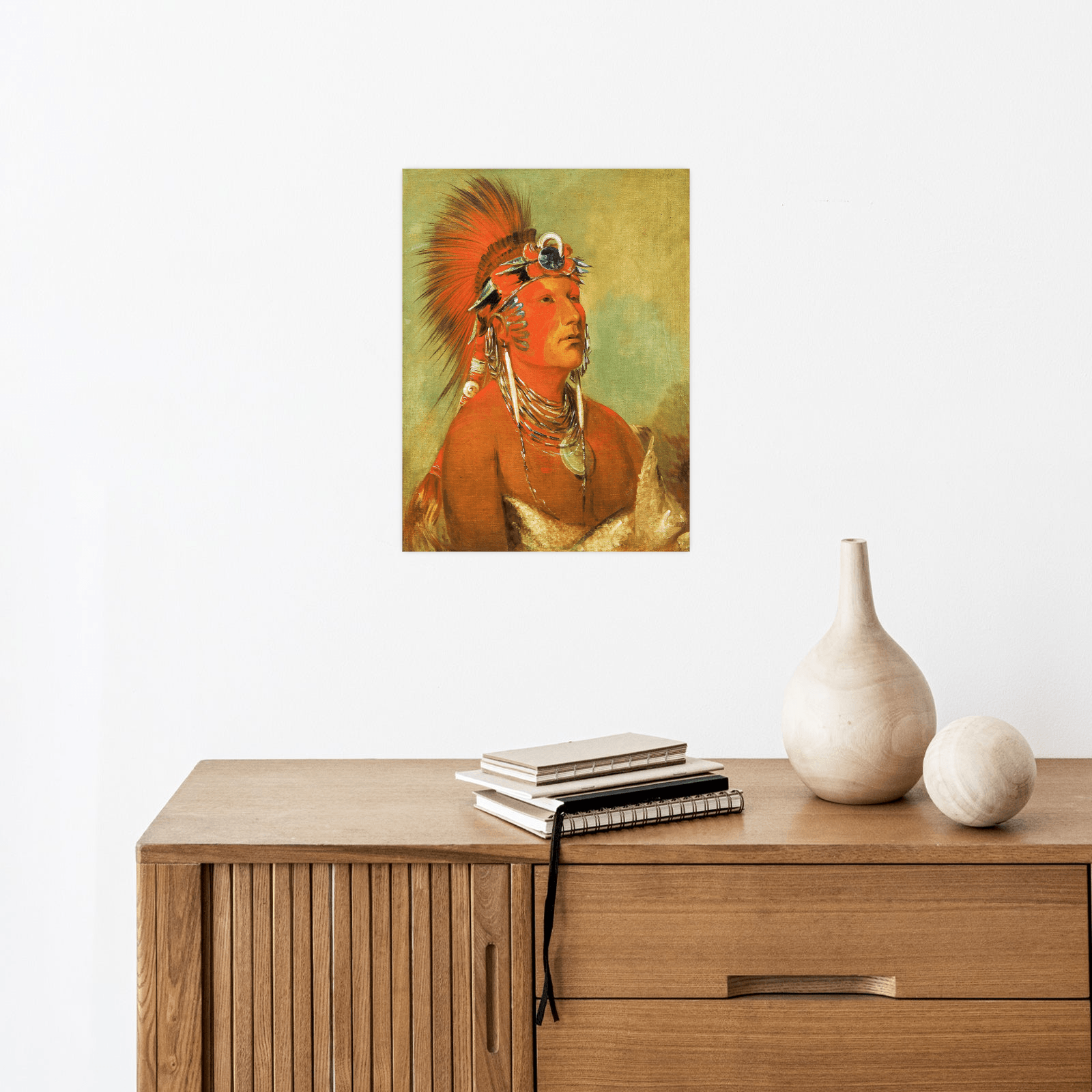 Cannot Be Thrown Down, a Warrior, George Catlin - ArtDeco Canvas