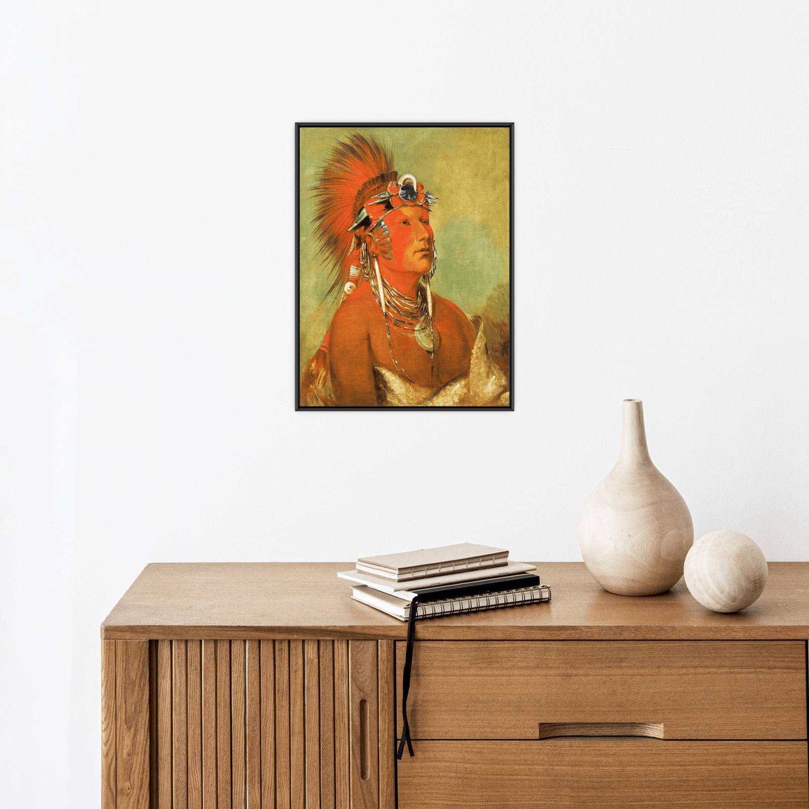 Cannot Be Thrown Down, a Warrior, George Catlin - ArtDeco Canvas