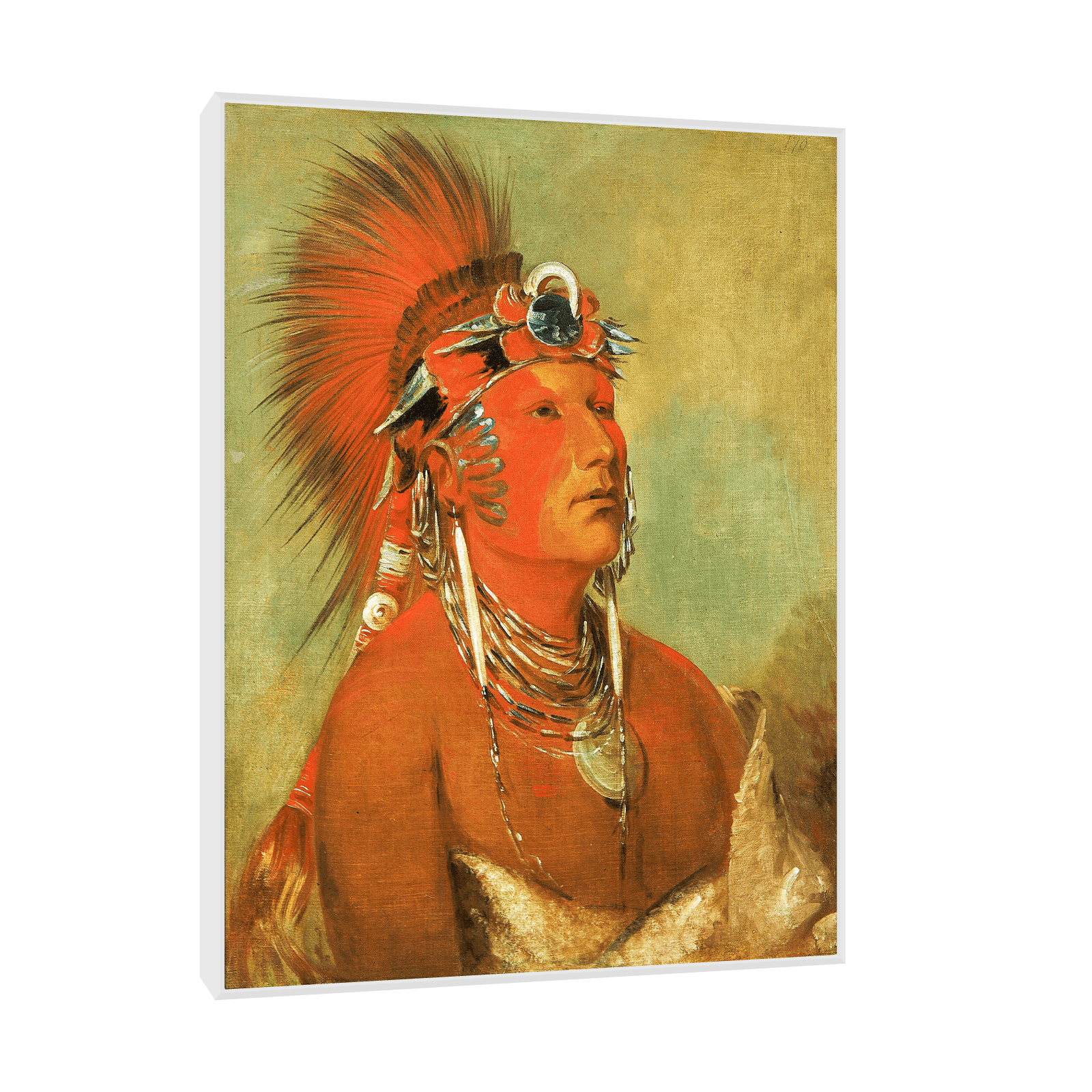 Cannot Be Thrown Down, a Warrior, George Catlin - ArtDeco Canvas