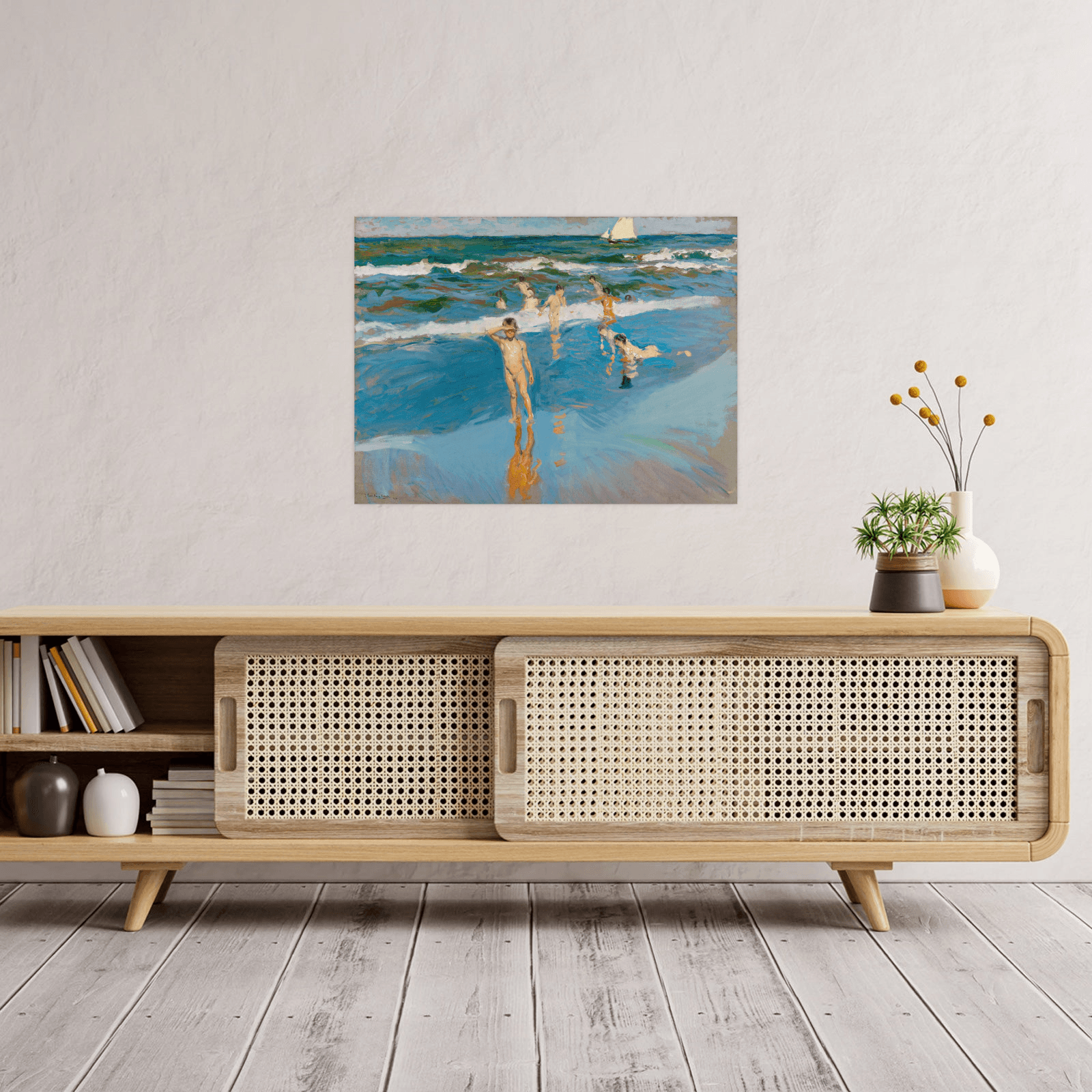 Children In The Sea, Joaquín Sorolla - ArtDeco Canvas