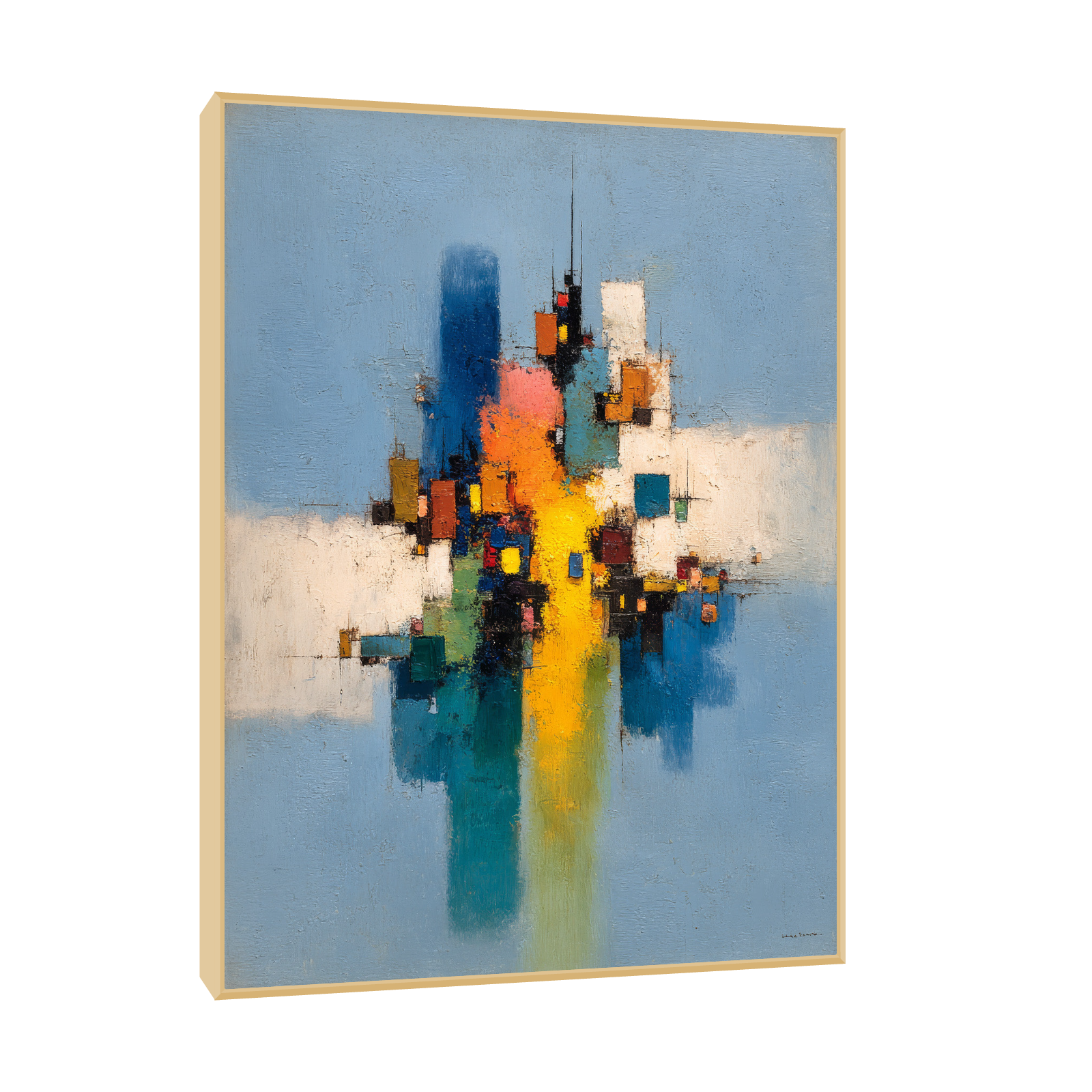 City of Color – Abstract Geometric Composition with Reflections