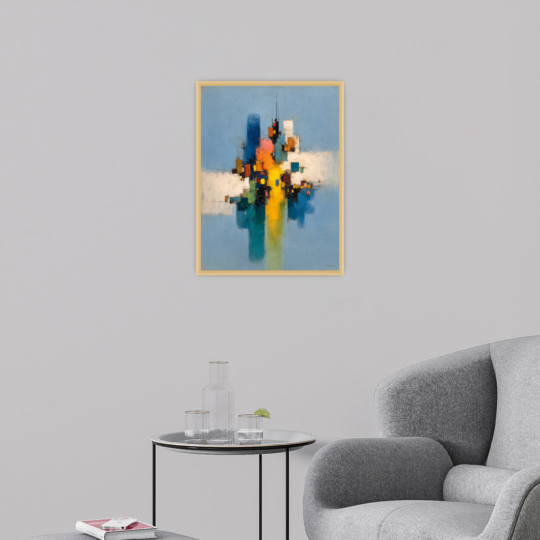 City of Color – Abstract Geometric Composition with Reflections