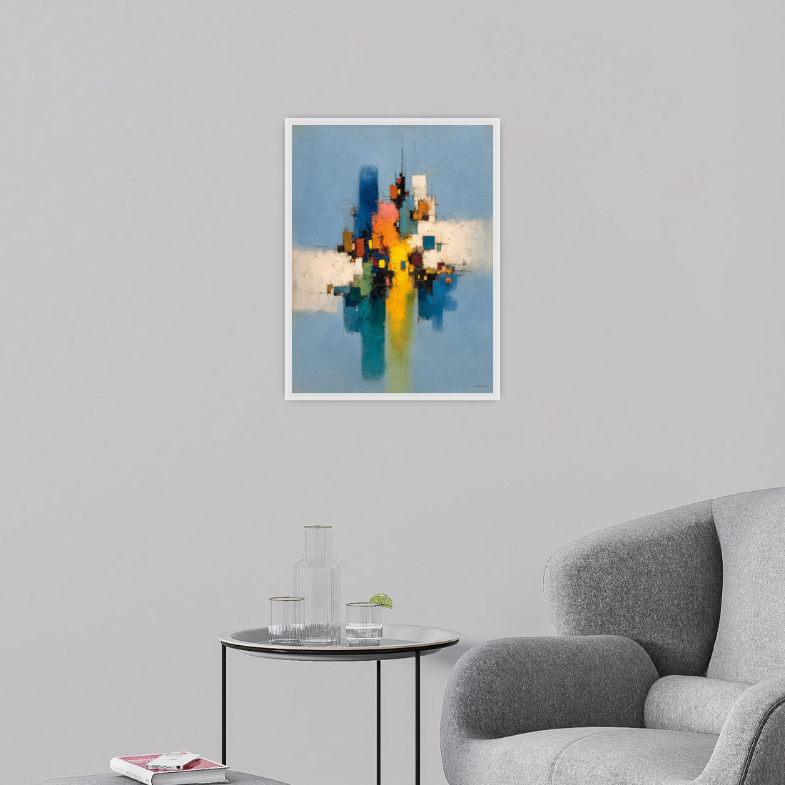 City of Color – Abstract Geometric Composition with Reflections