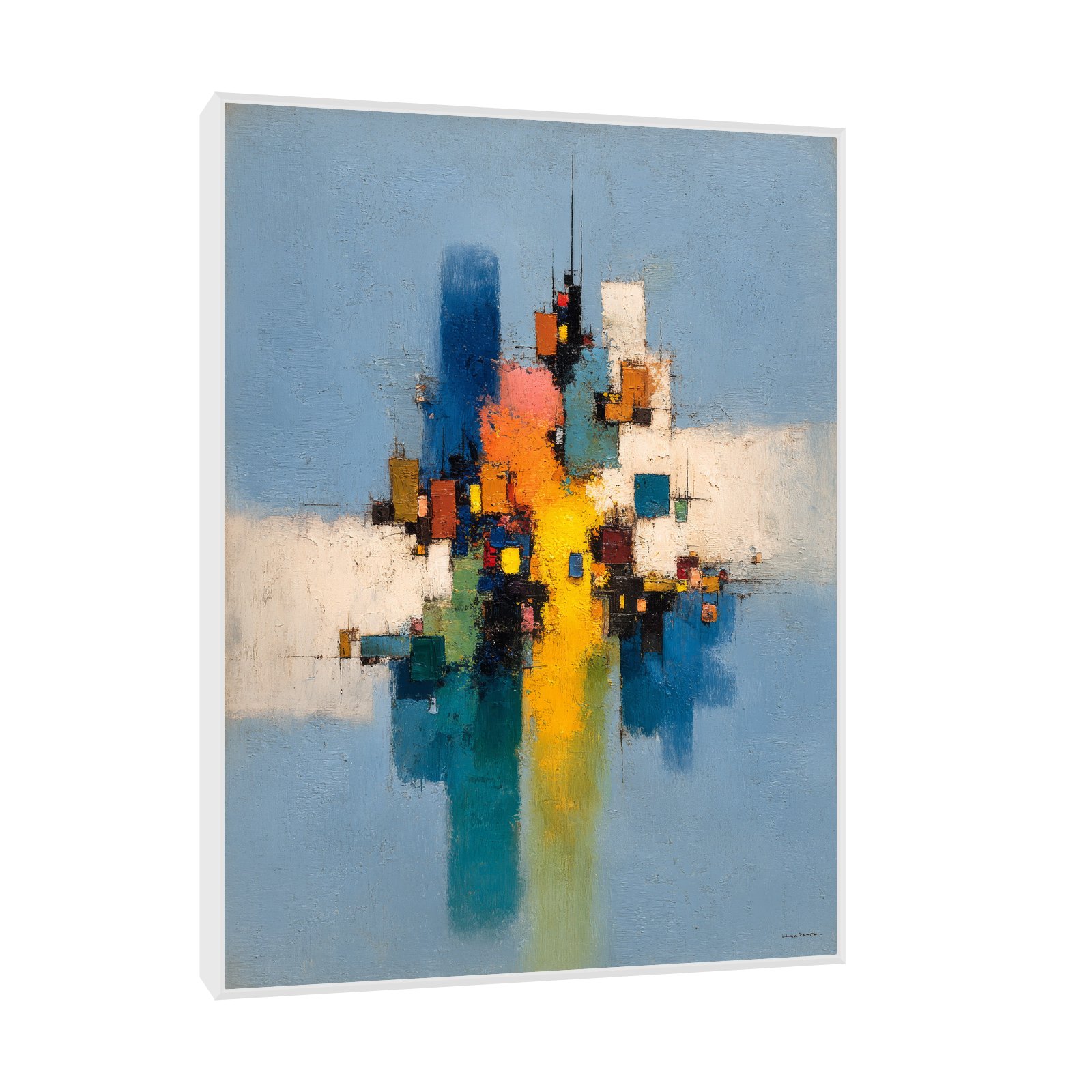 City of Color – Abstract Geometric Composition with Reflections