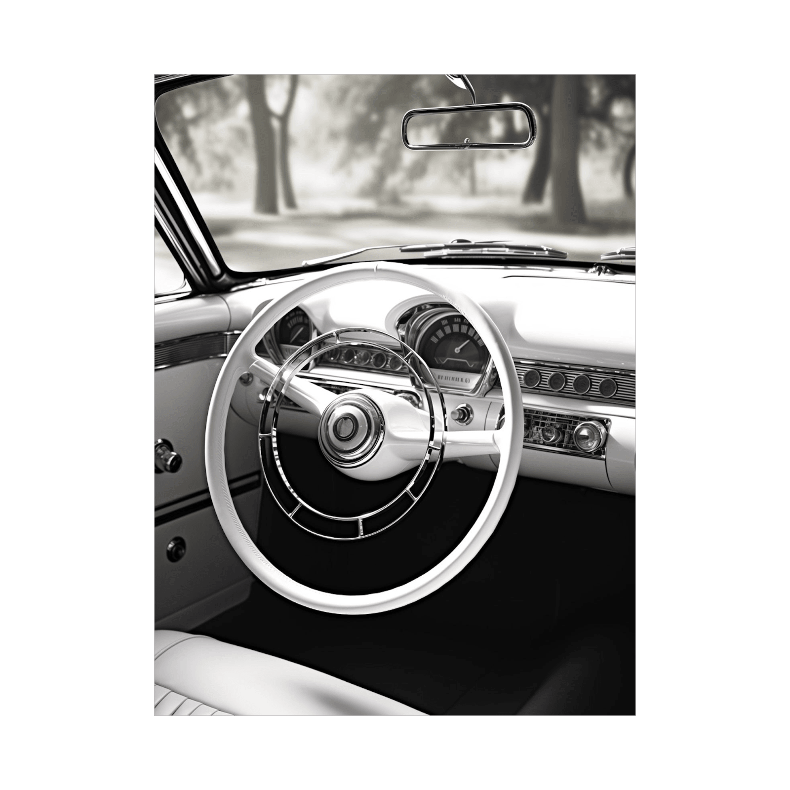 Classic car driver's seat - ArtDeco Canvas