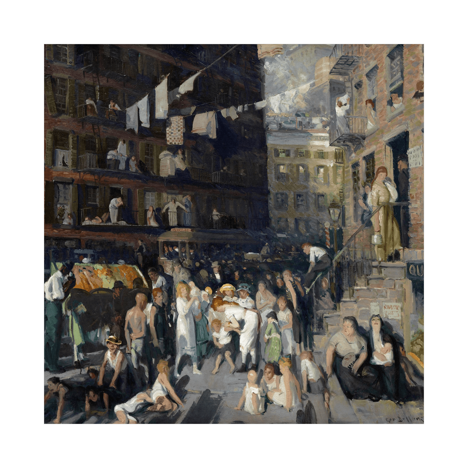 Cliff Dwellers, George Wesley Bellows - ArtDeco Canvas