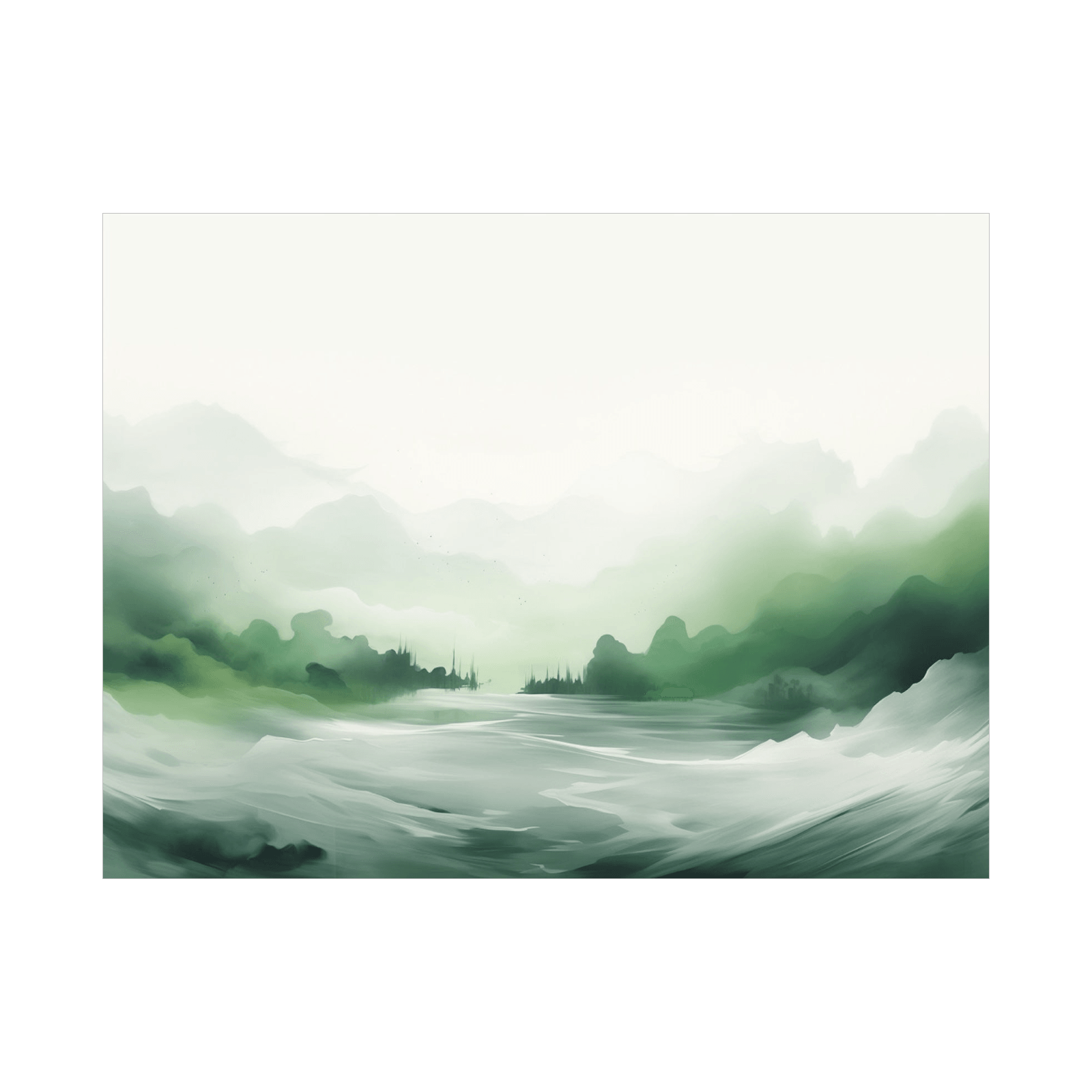 Cold misty morning - ArtDeco Canvas