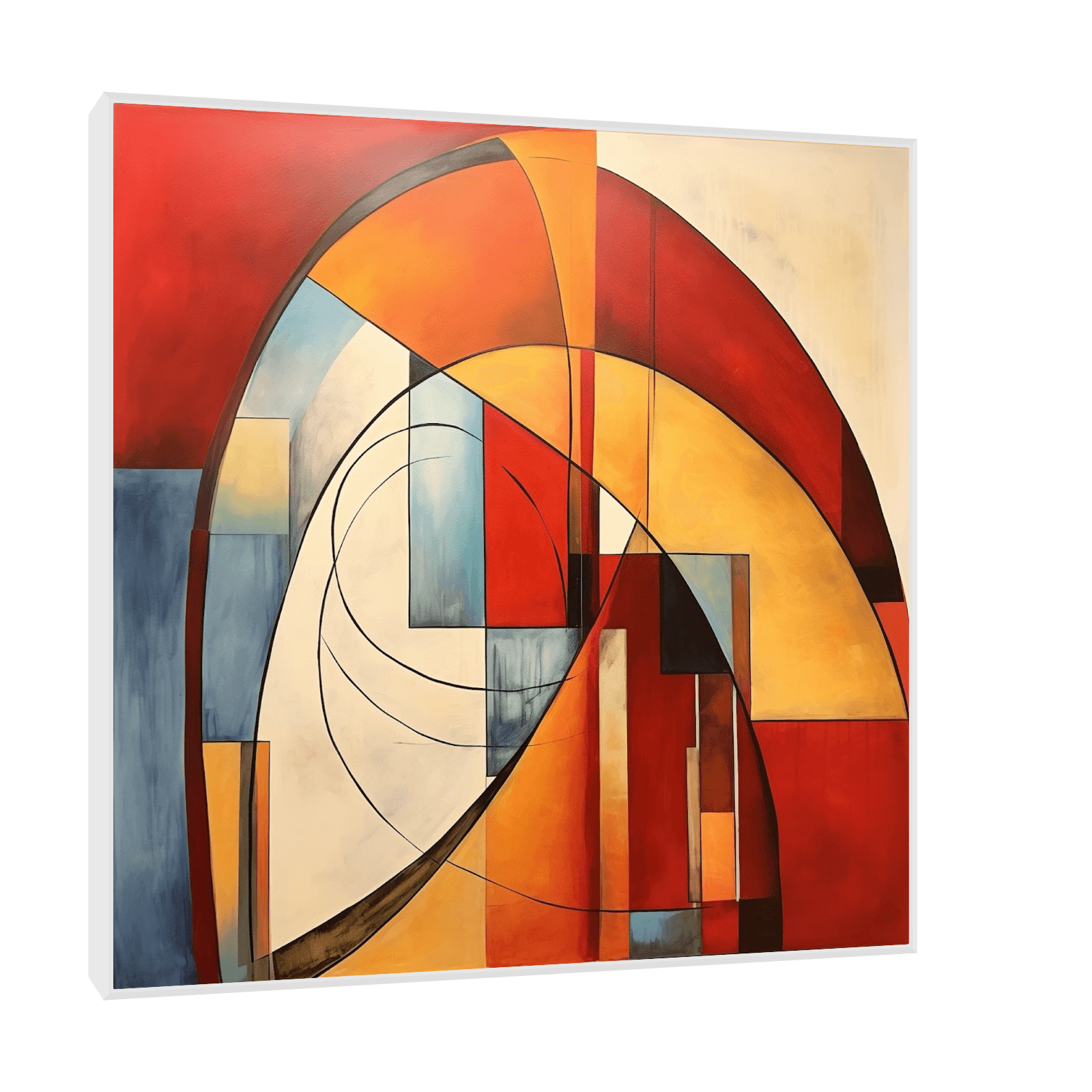 Colorful arches on beige - ArtDeco Canvas