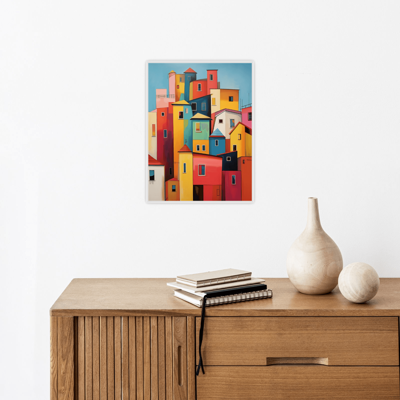 Colorful city buildings - ArtDeco Canvas