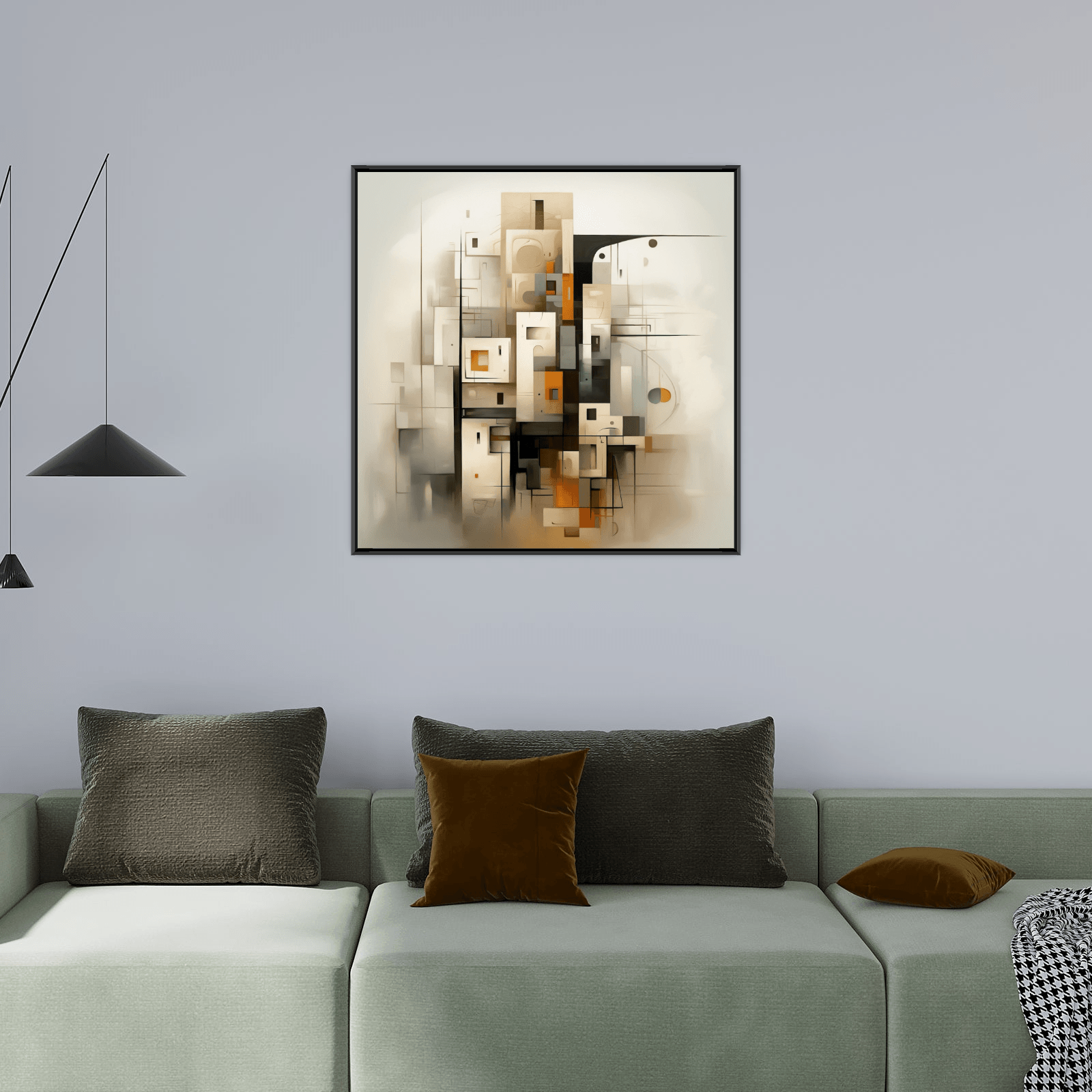 Colorful set of buildings - ArtDeco Canvas