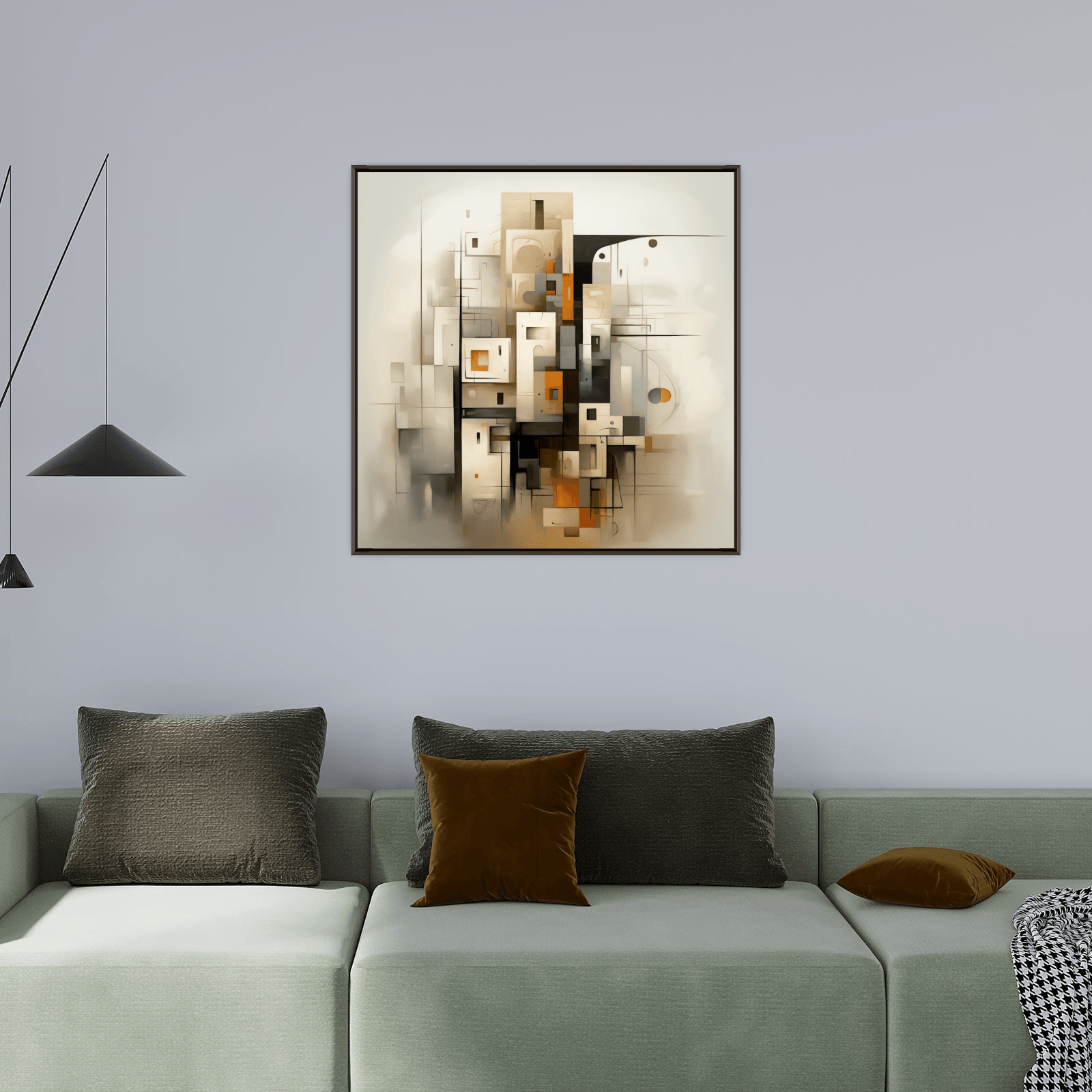Colorful set of buildings - ArtDeco Canvas