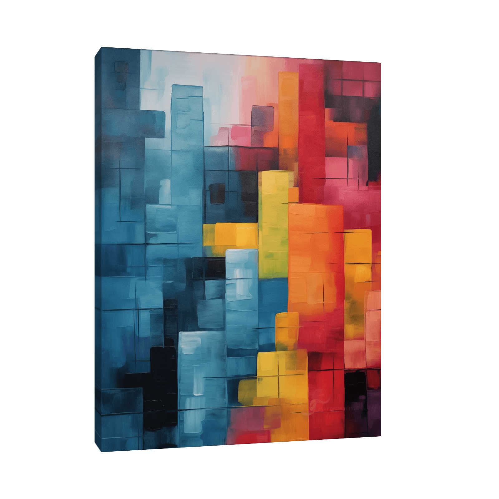 Colorful tetris ll - ArtDeco Canvas