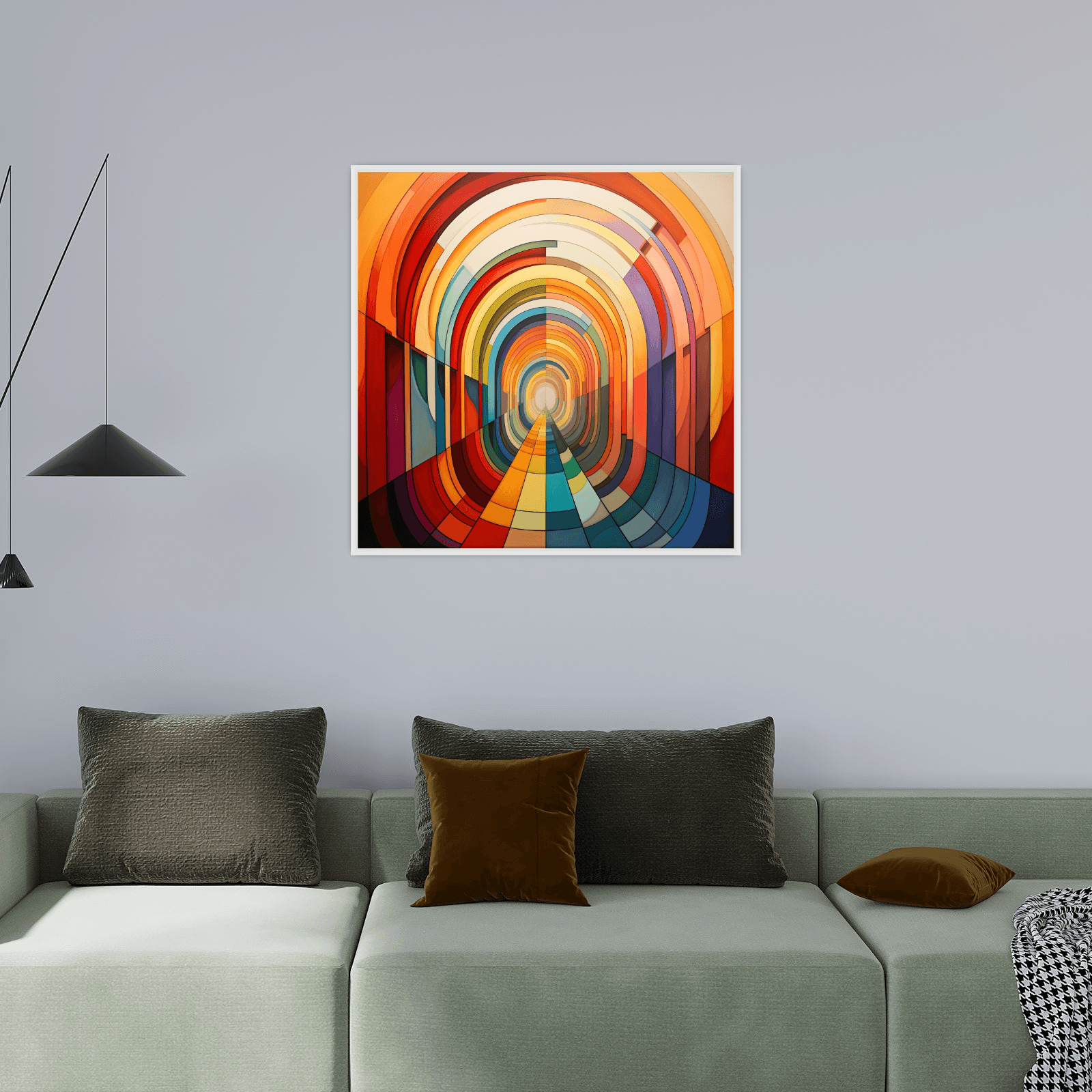 Colorful tunnel - ArtDeco Canvas