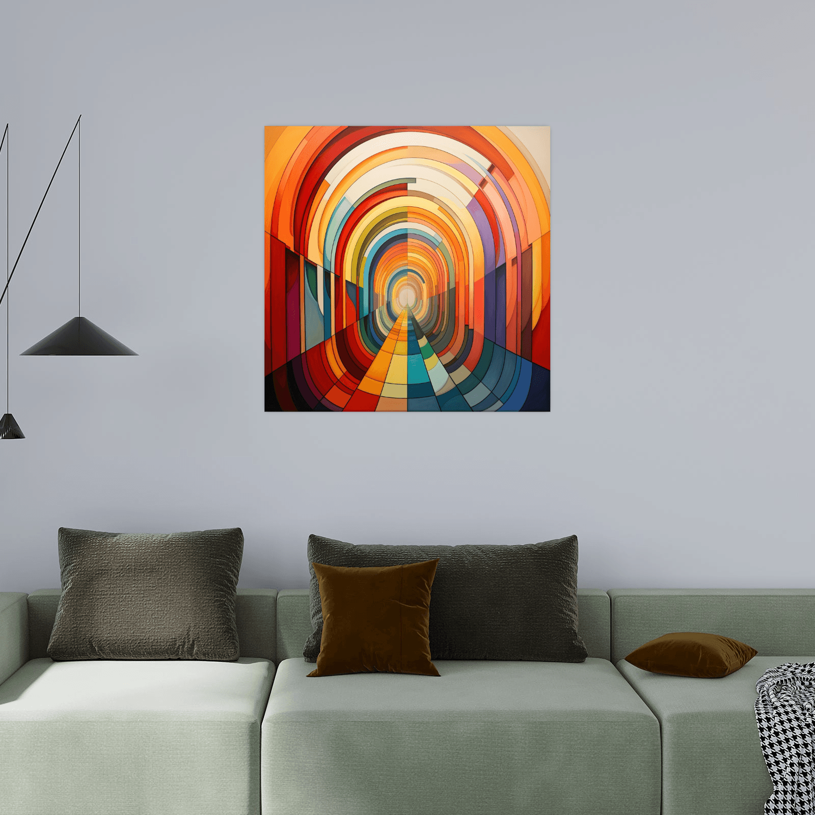 Colorful tunnel - ArtDeco Canvas