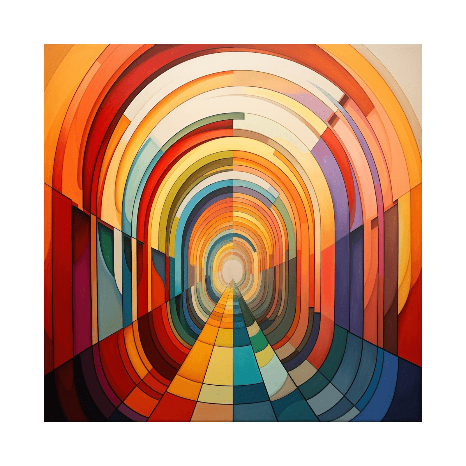 Colorful tunnel - ArtDeco Canvas
