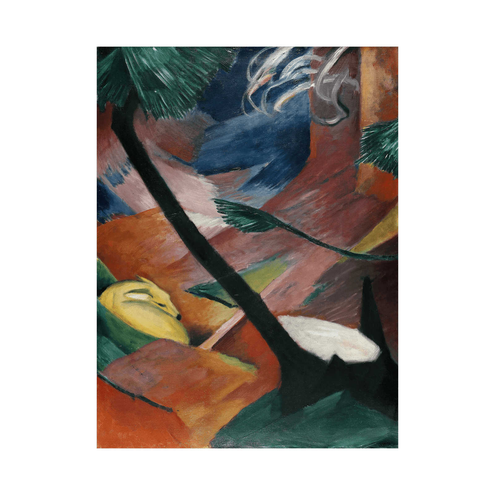 Deer in the Forest II, Franz Marc - ArtDeco Canvas