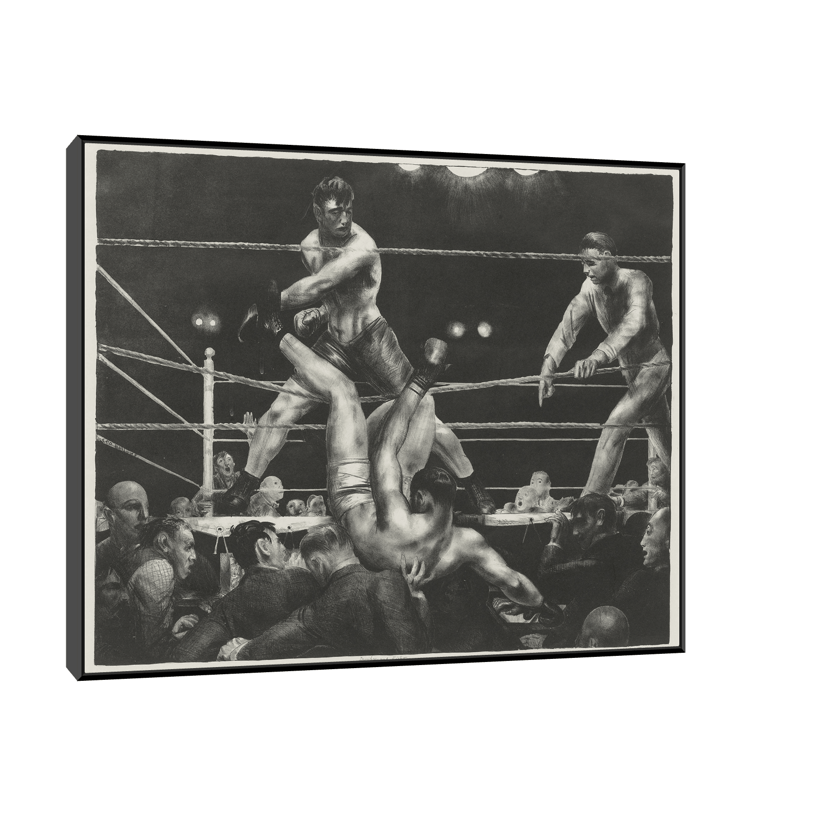 Dempsey And Firpo, George Wesley Bellows - ArtDeco Canvas