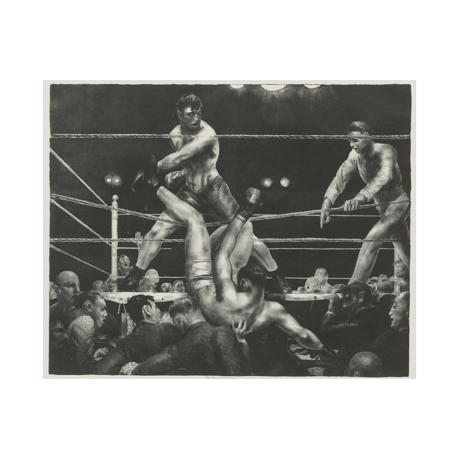 Dempsey And Firpo, George Wesley Bellows - ArtDeco Canvas